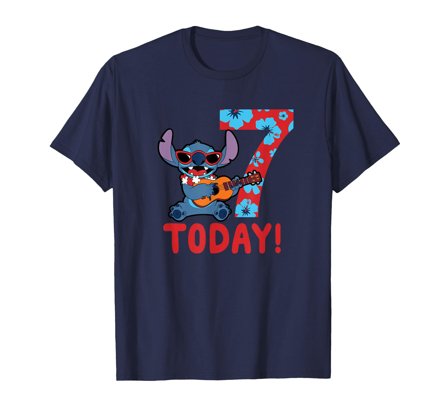 Disney Lilo & Stitch Tropical Birthday 7 Years Old Today T-Shirt