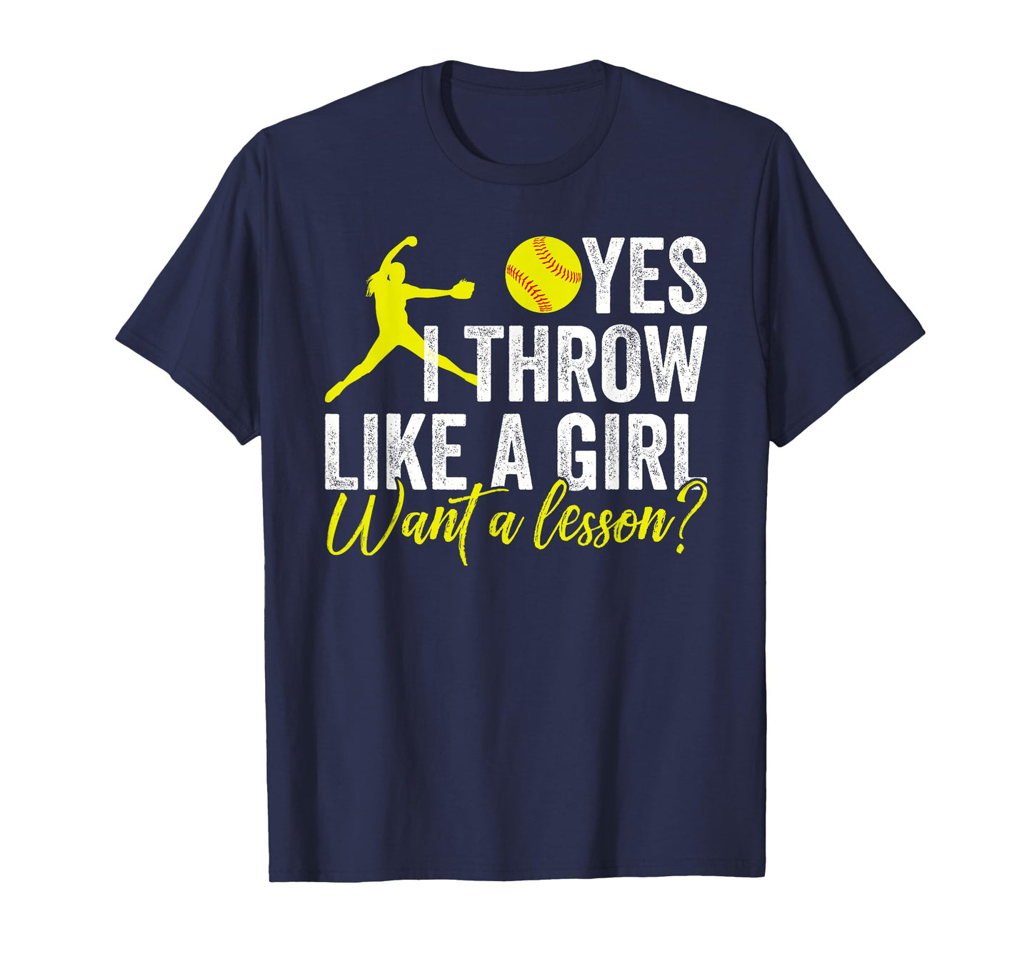 Funny Women's Softball I Know I Throw Like A Girl Pitcher T-Shirt
