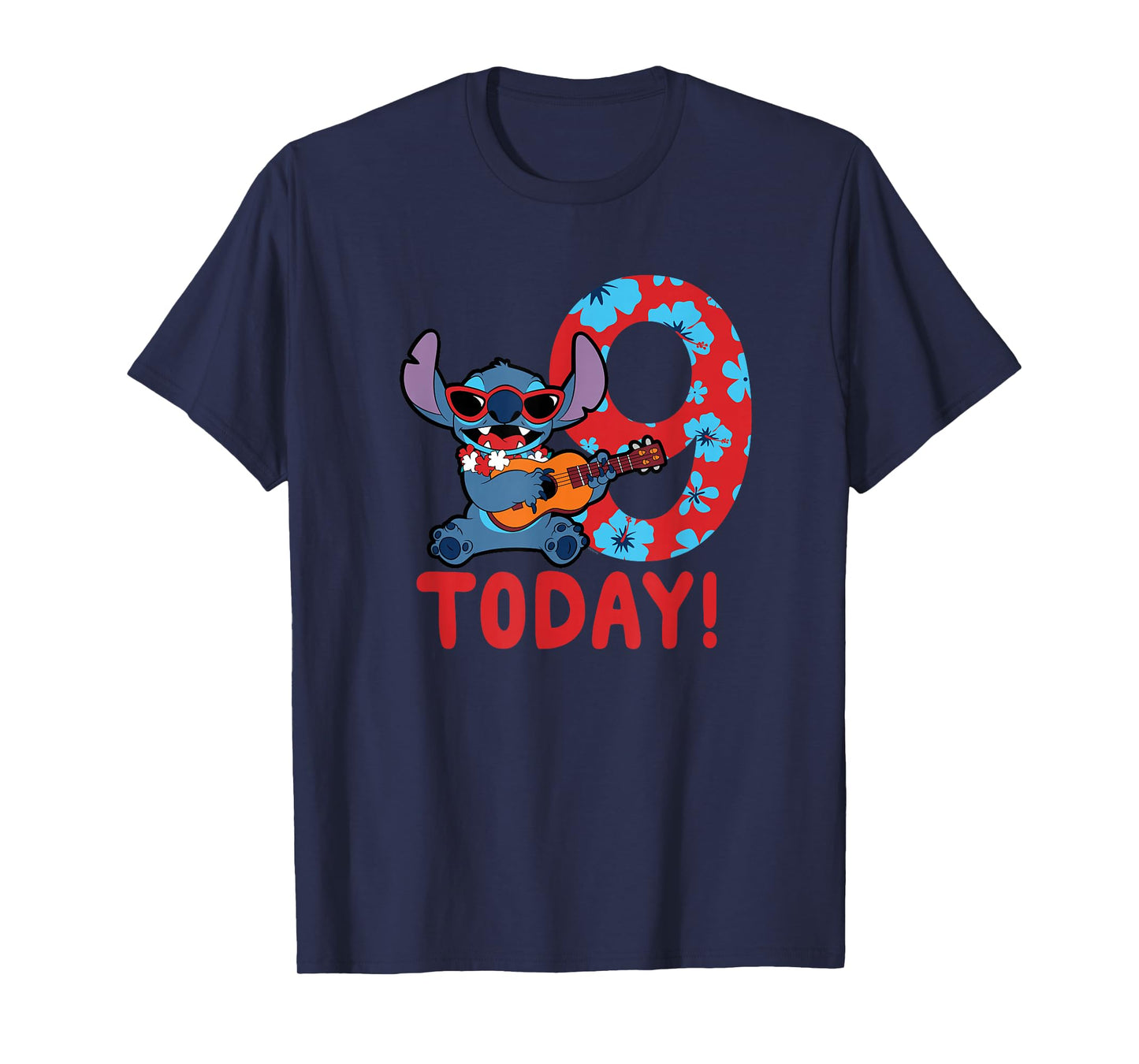 Disney Lilo & Stitch Tropical Birthday 9 Years Old Today T-Shirt