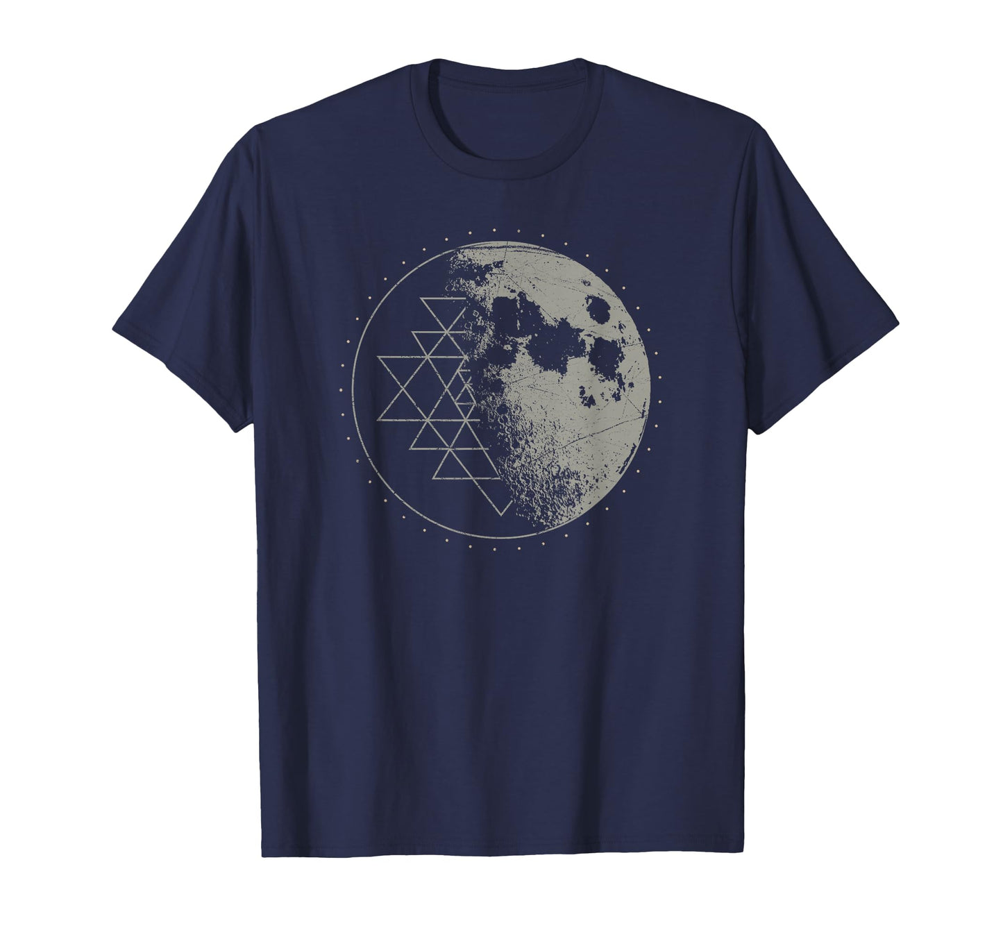 Sacred Geometry Sri Yantra Moon - Psychedelic Vintage Shirt T-Shirt