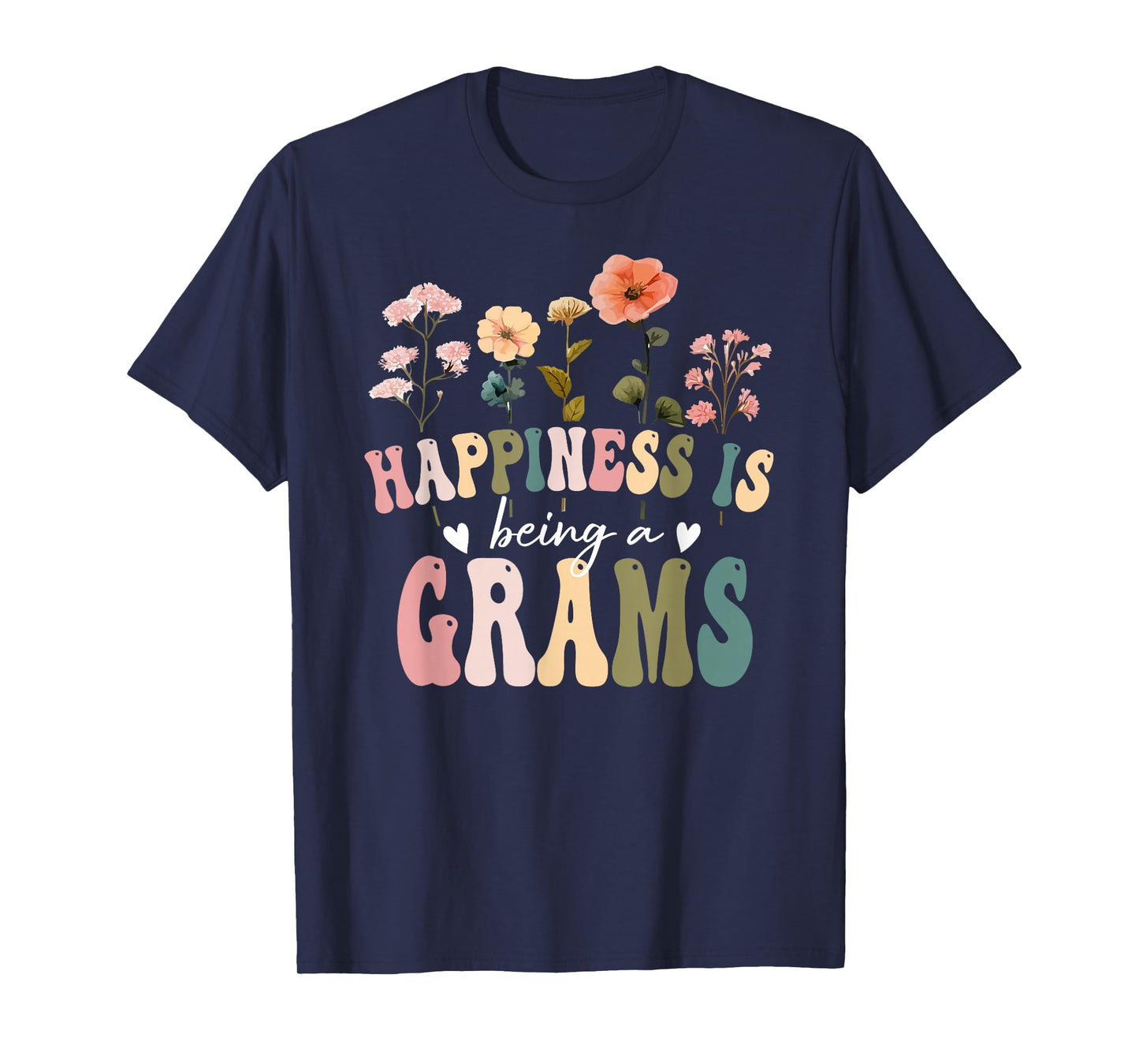Happiness is Being a Grams Floral Design Grams Mother's Day T-Shirt