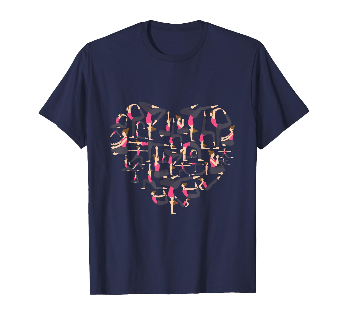 Love Yoga heart meditation pose men girl women Zen Spiritual T-Shirt