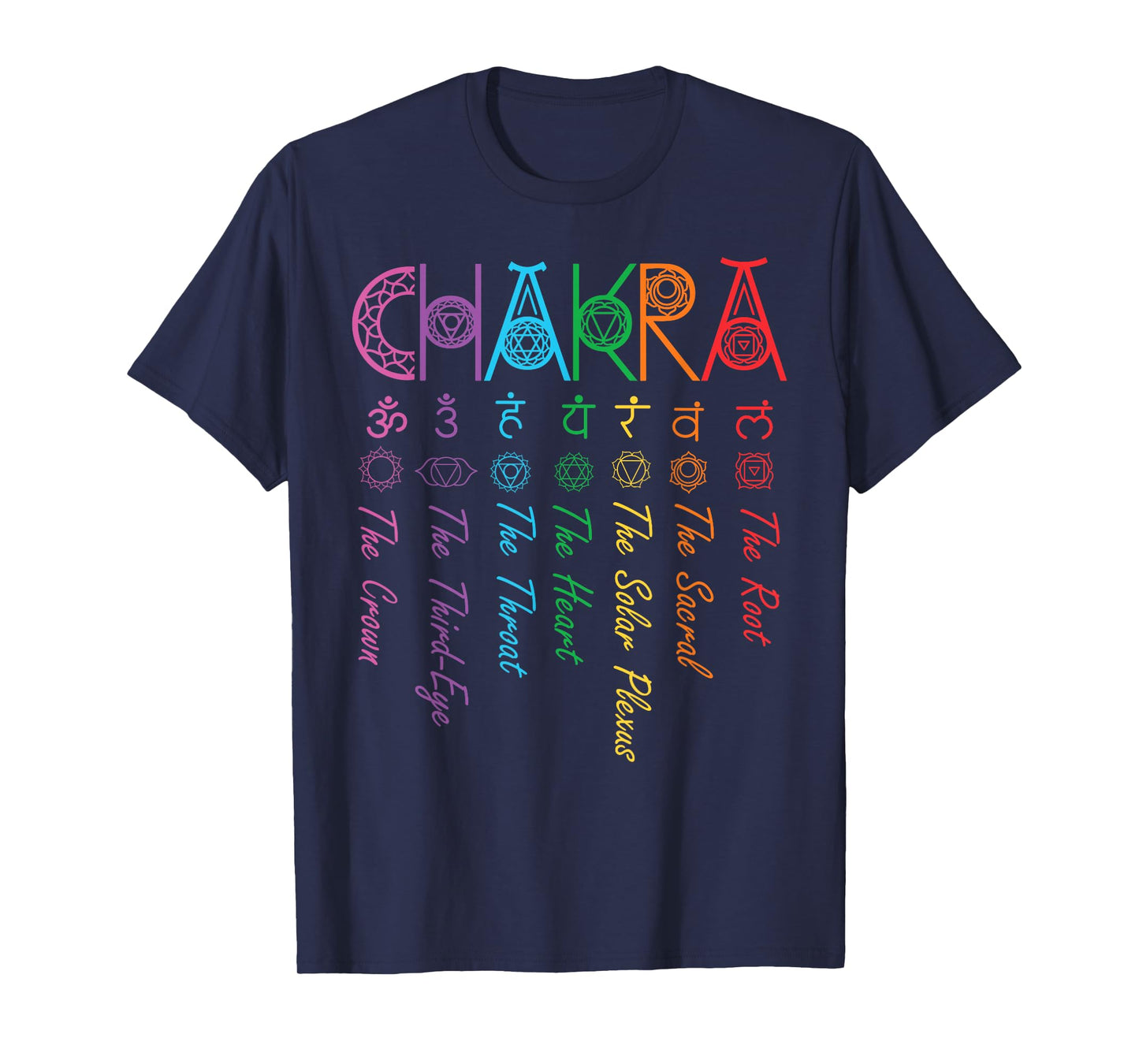 Chakra Energy Spirit Spiritual Health Healing Yoga Chakras T-Shirt