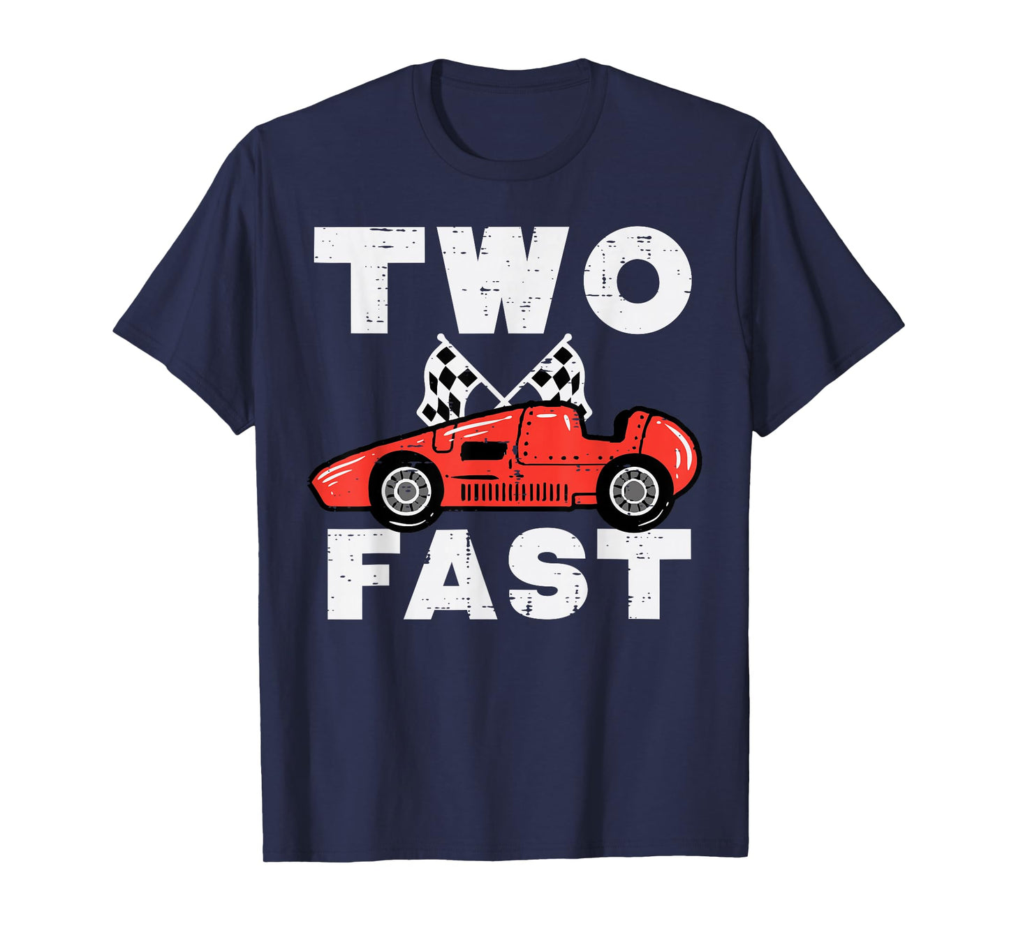 2nd Birthday Race Car Two Fast 2 Year Old Bday Boys Kids T-Shirt