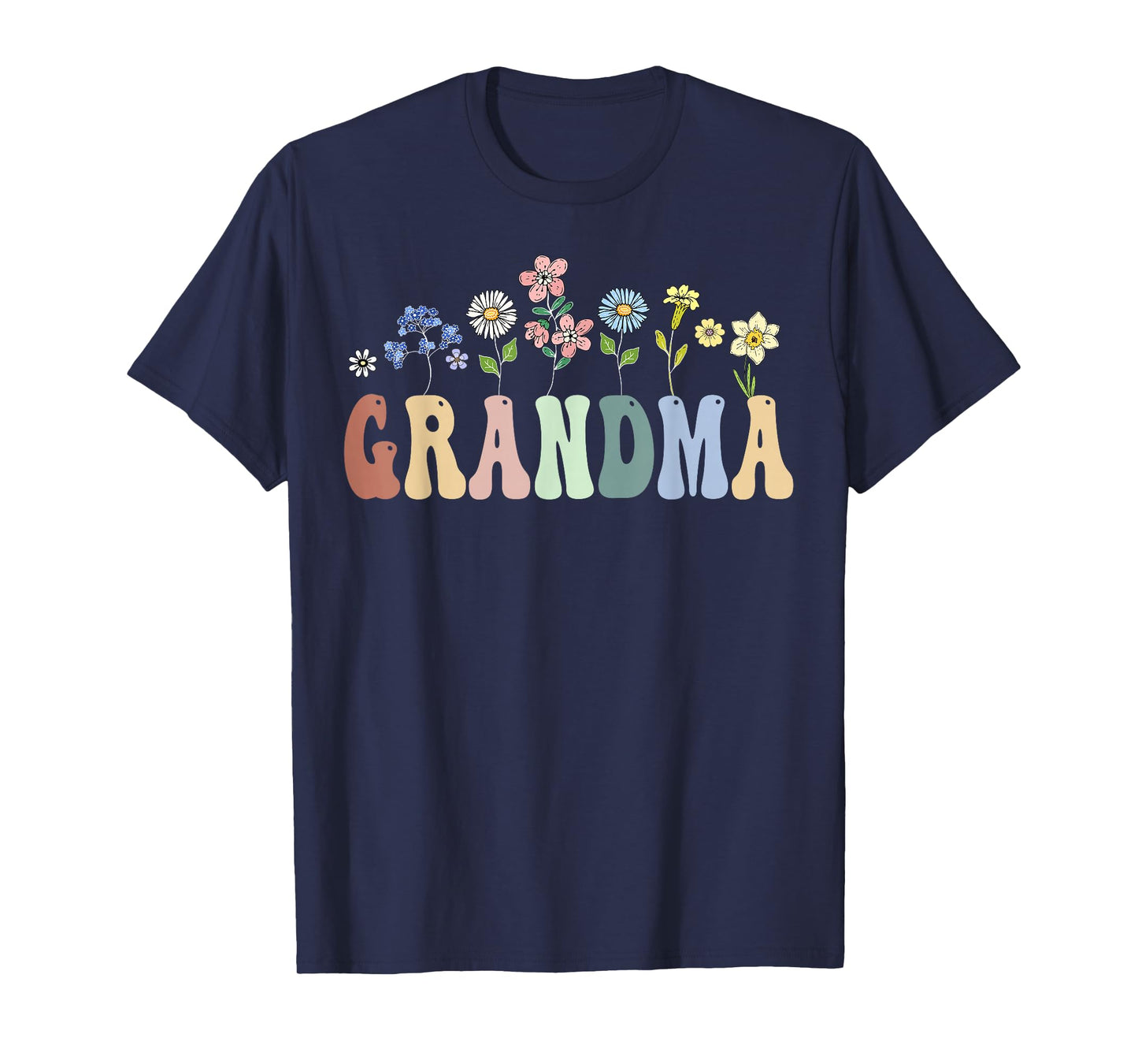 Grandma Gifts Women Wildflower Floral Design Grandma T-Shirt