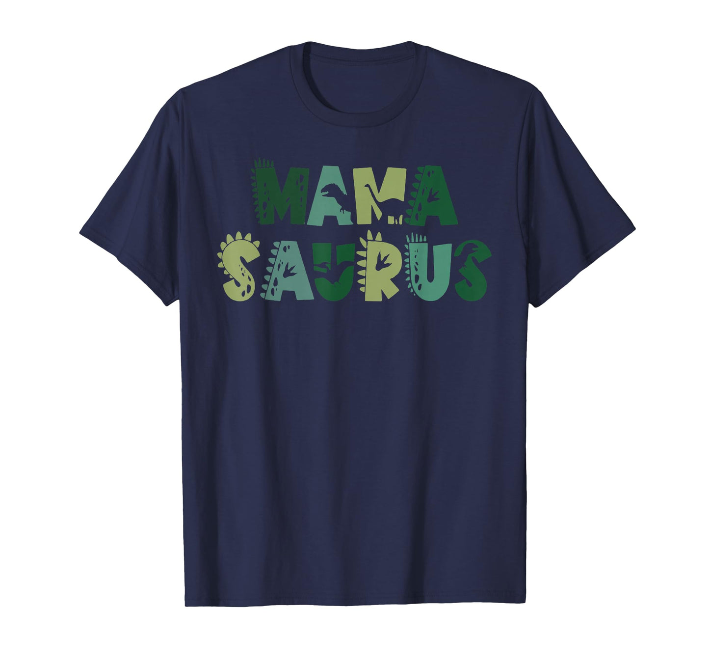 Mama Saurus Mom Dinosaur Three Rex Birthday Boy Girl Family T-Shirt