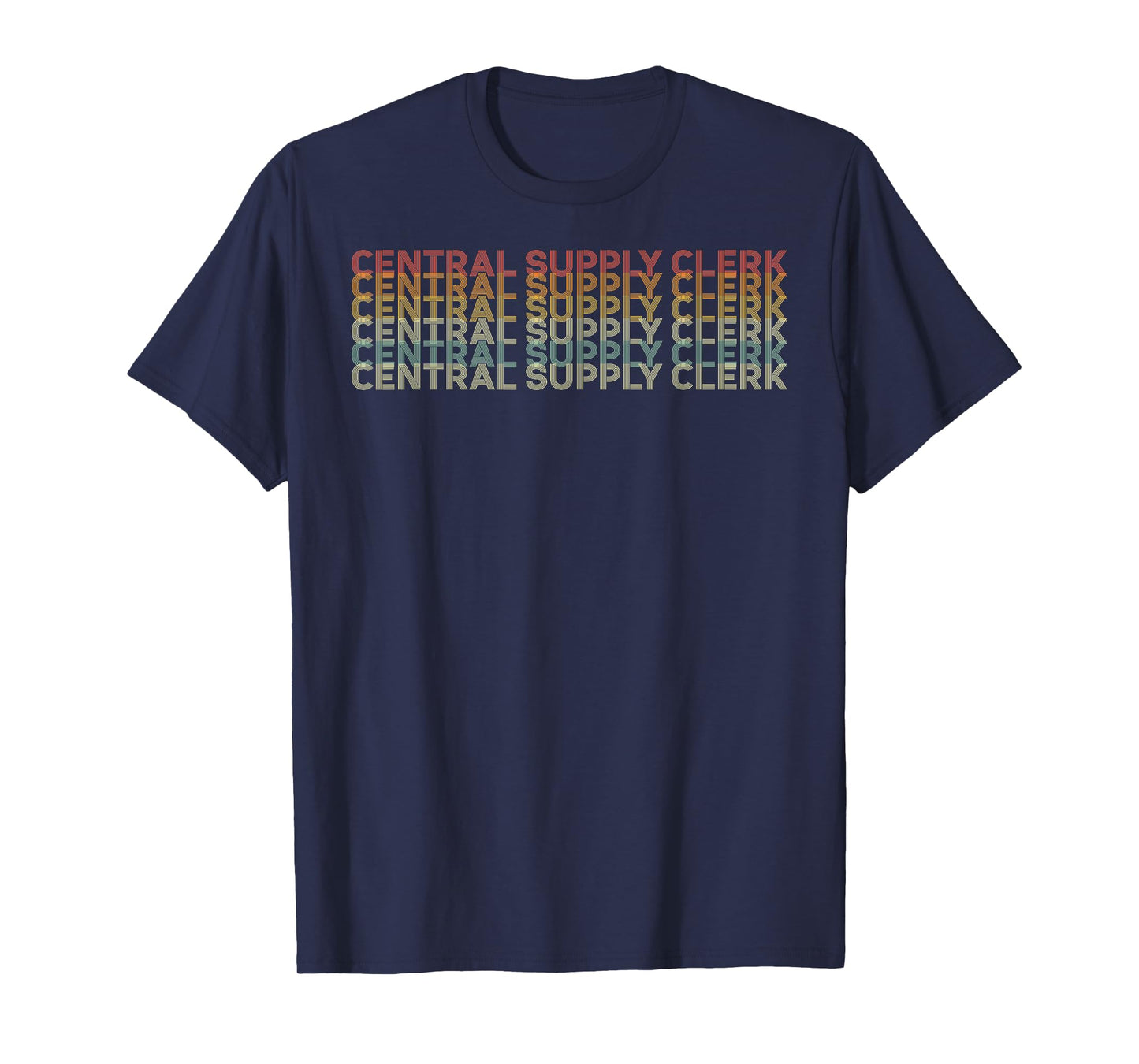 Retro 70s Central Supply Clerk Job Title T-Shirt
