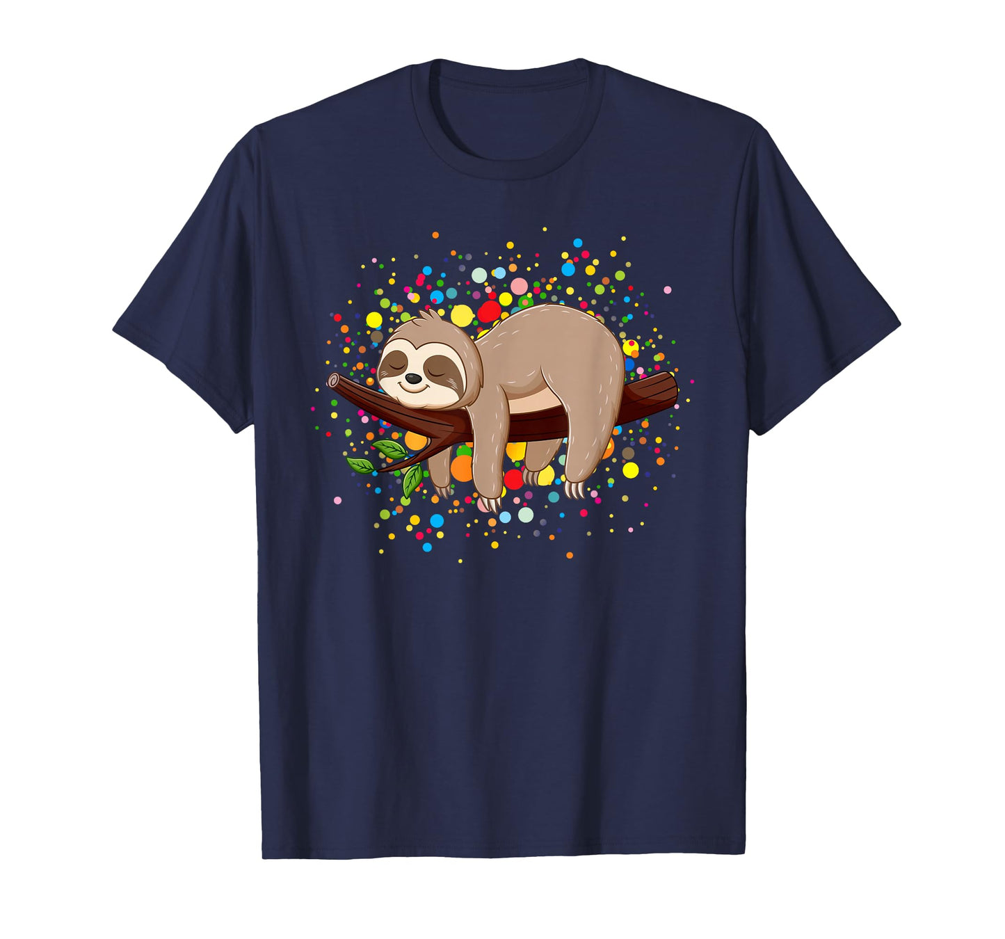 Funny Sloth Lovers Polka Dots Happy Dot Day Girls Boys Kids T-Shirt