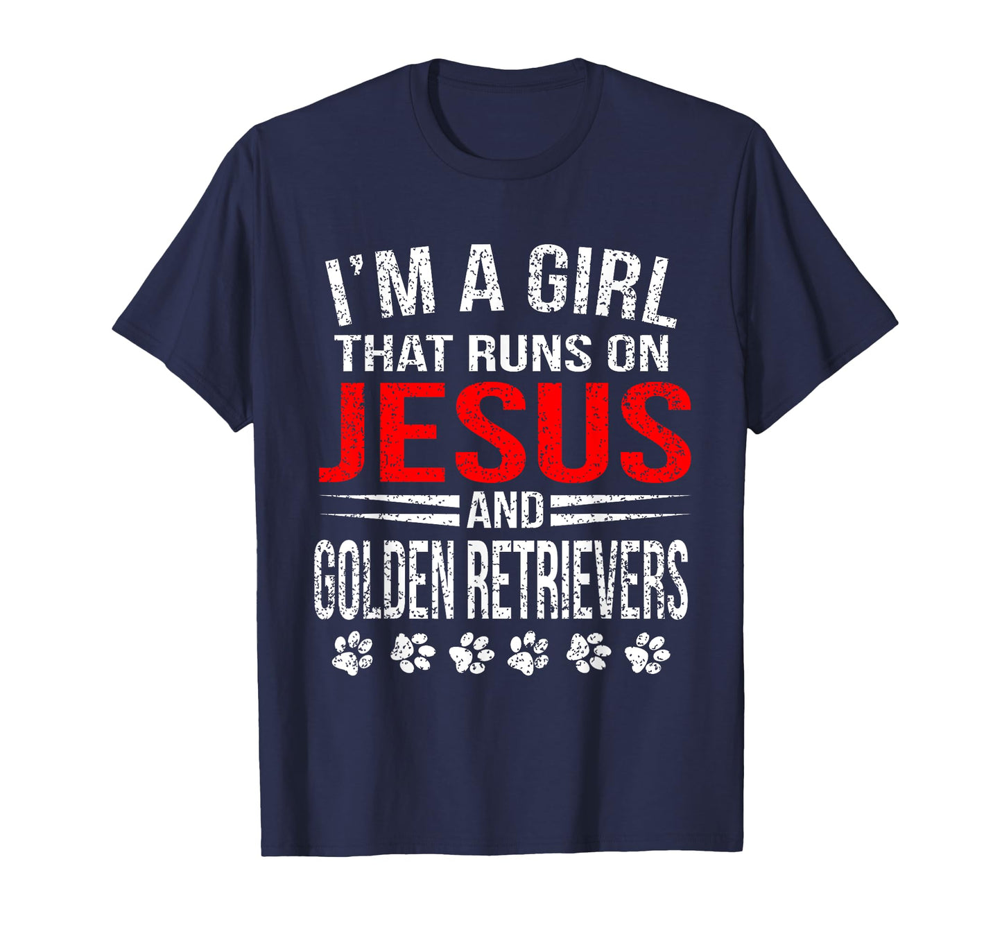 Jesus & Golden Retrievers Girl That Runs On Dog T-Shirt T-Shirt