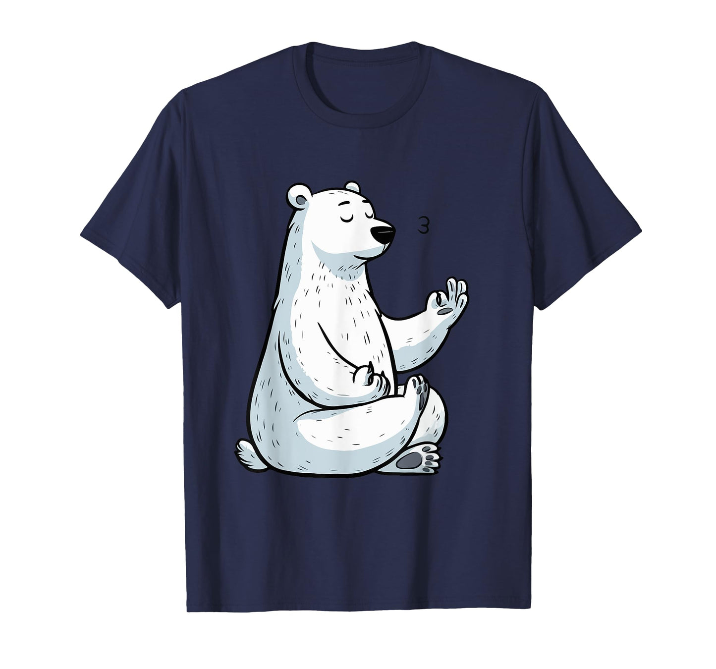 Meditation Polar Bear Yoga Pose Relaxing Animal T-Shirt