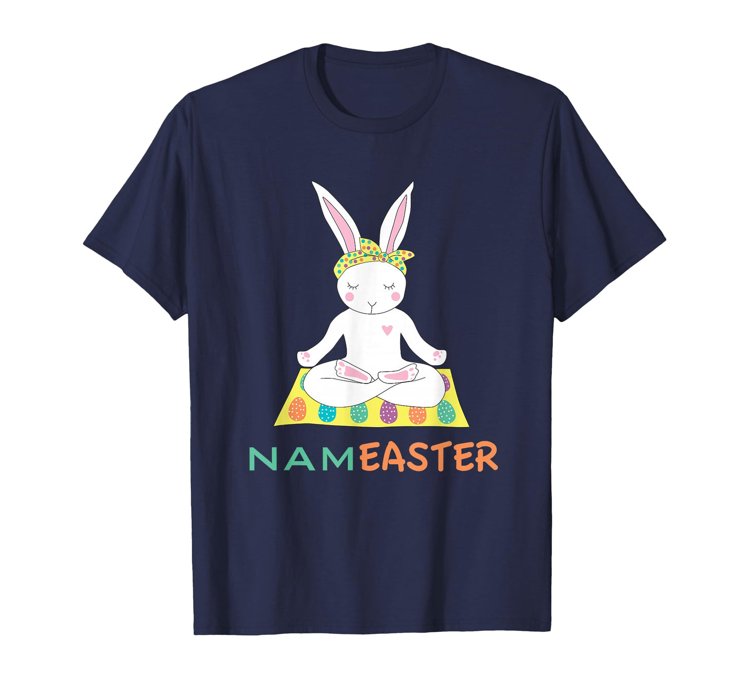 Funny Easter Bunny Doing Yoga Namaste T-Shirt