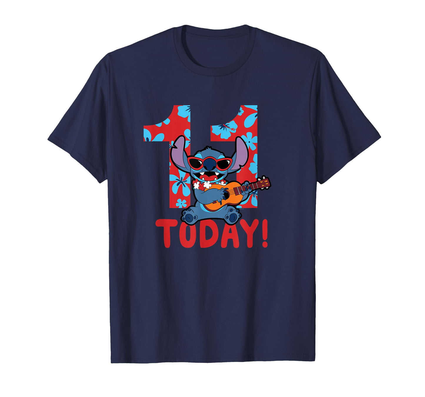Disney Lilo & Stitch Tropical Birthday 11 Years Old Today T-Shirt