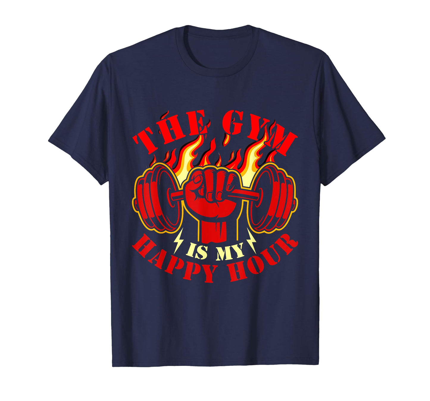 Fitness The Gym Is My Happy Hour Meme Vintage Funny Saying T-Shirt