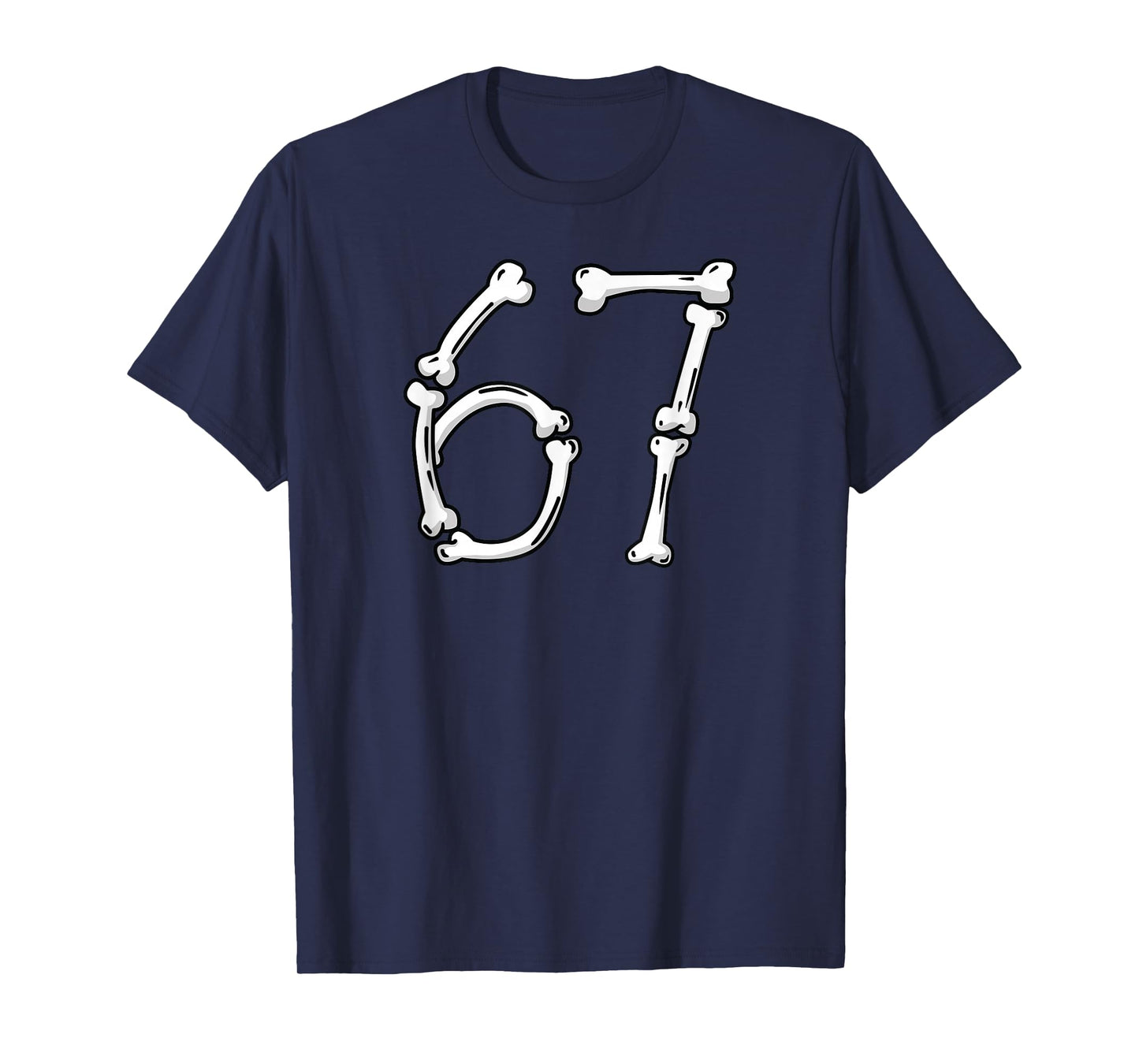 Halloween Number 6 7 Bones Skeleton Costume T-Shirt