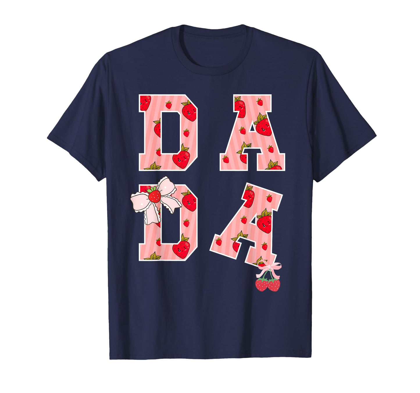 Dada Strawberry First Birthday Party Funny Dad Strawberry T-Shirt