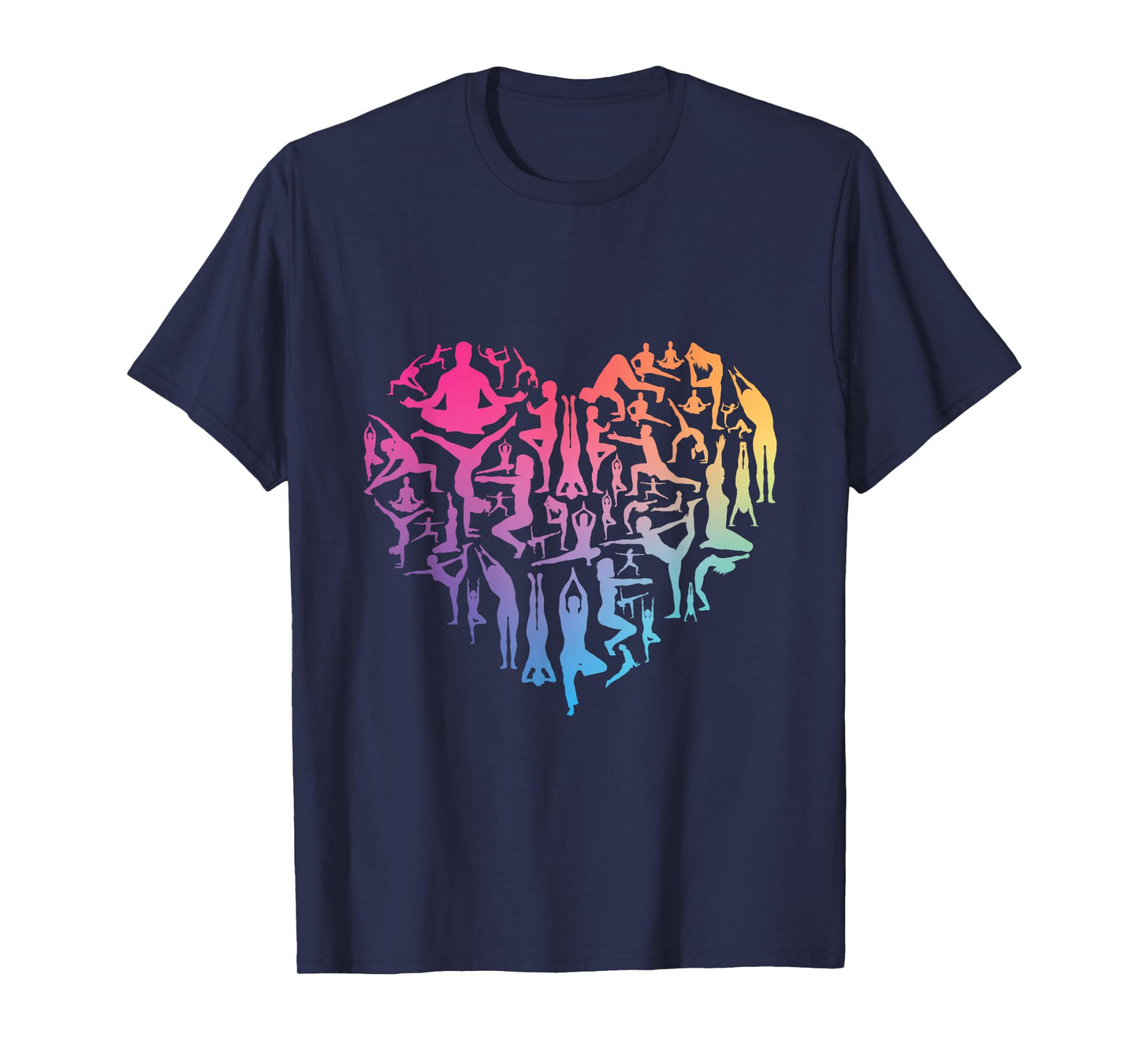 Love Yoga heart meditation pose men girl women Zen Spiritual T-Shirt