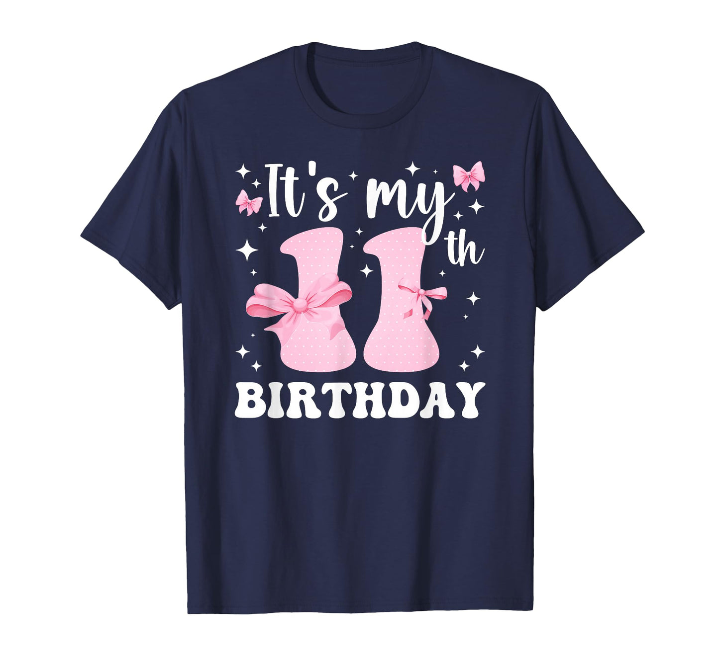 11th Coquette Themed Birthday Eleven Year Old Girl Bow T-Shirt