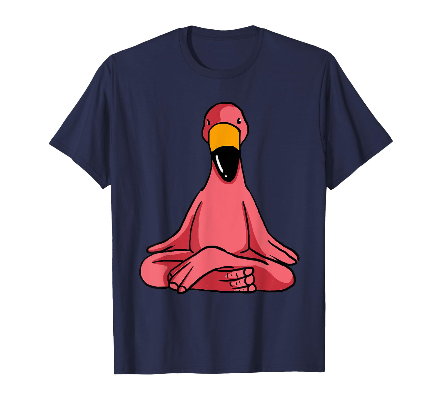 Cute Yoga Flamingos Funny Pink Water Bird Meditation Lovers T-Shirt