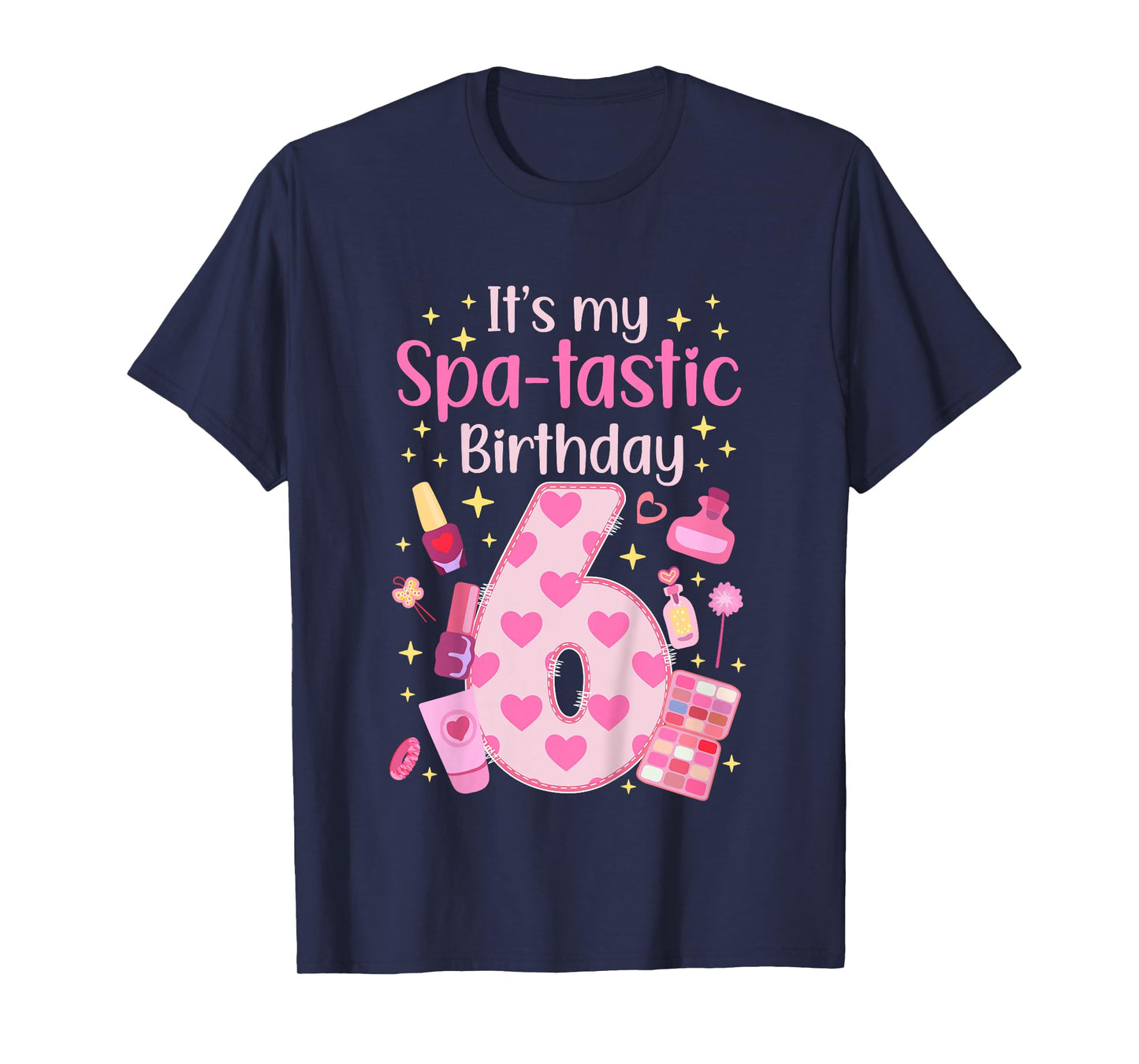 Kids 6th Spa Birthday Six Year Old Spa B-Day Girls Spa Party T-Shirt