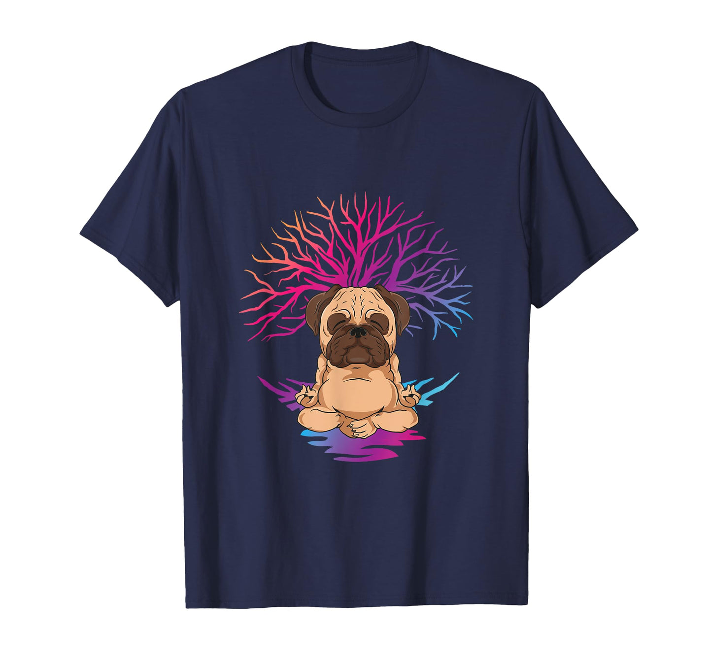 Yoga Pug for meditating dog owner T-Shirt for Men Women Kids