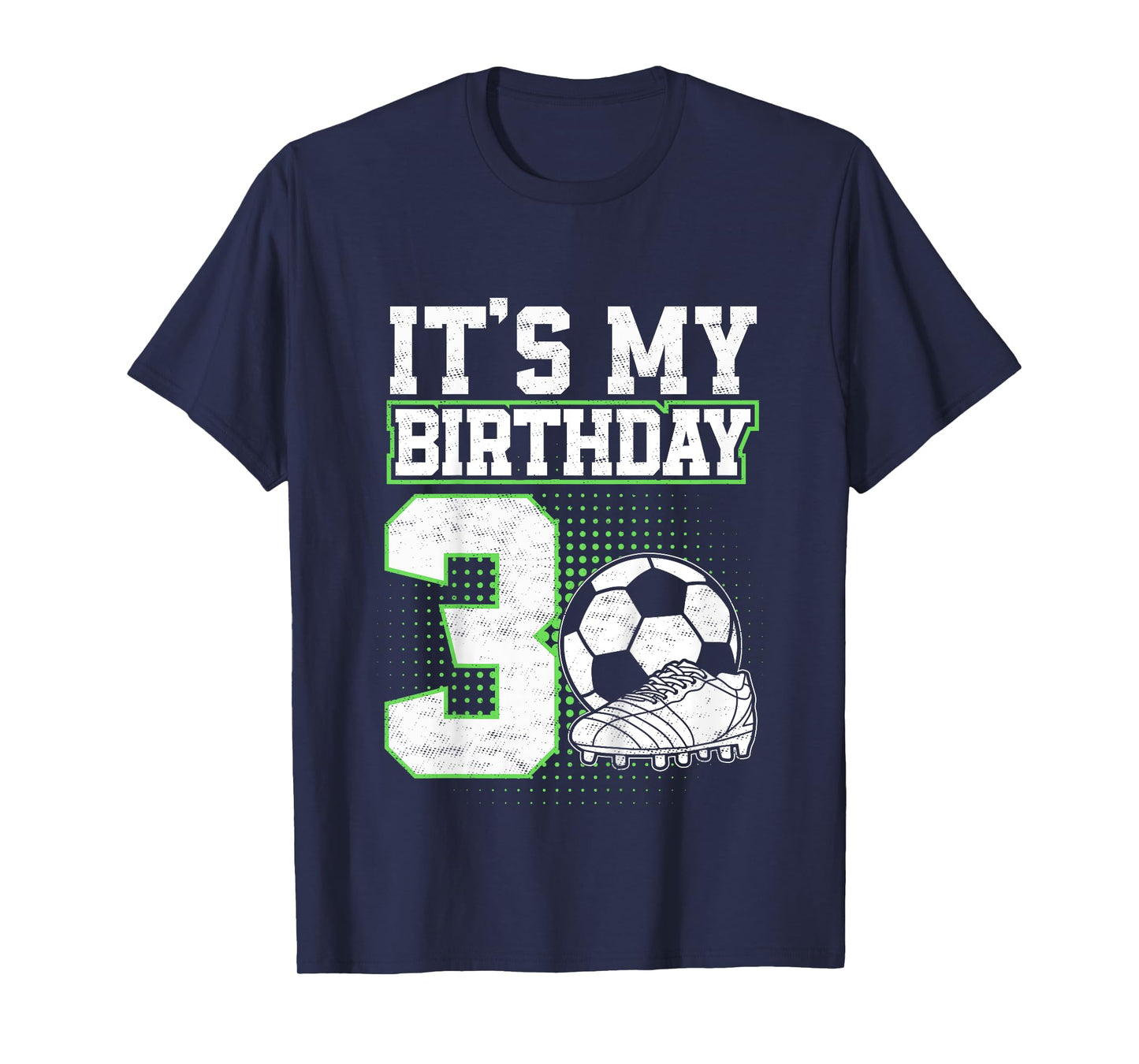 Kids 3 Year Old Soccer Boy Its My 3rd Birthday Soccer Ball T-Shirt