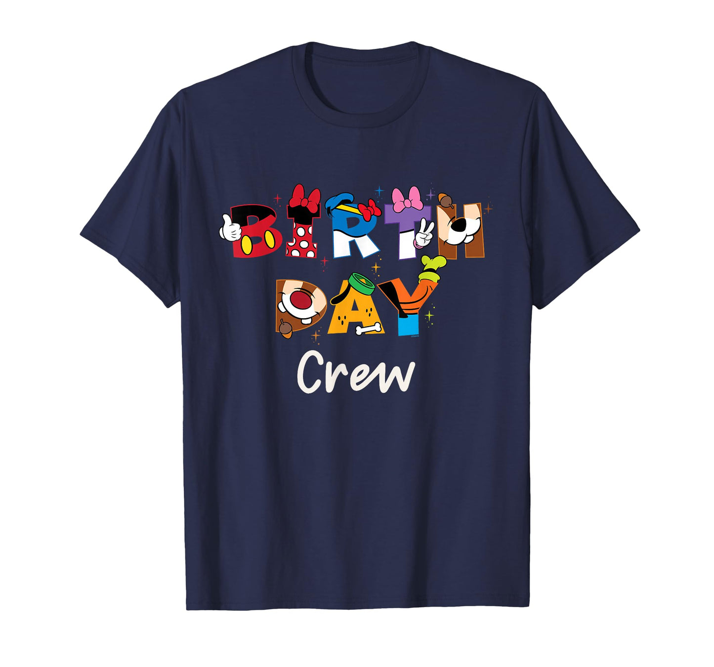 Disney "Birthday Crew" Mickey Mouse and Friends Letters T-Shirt