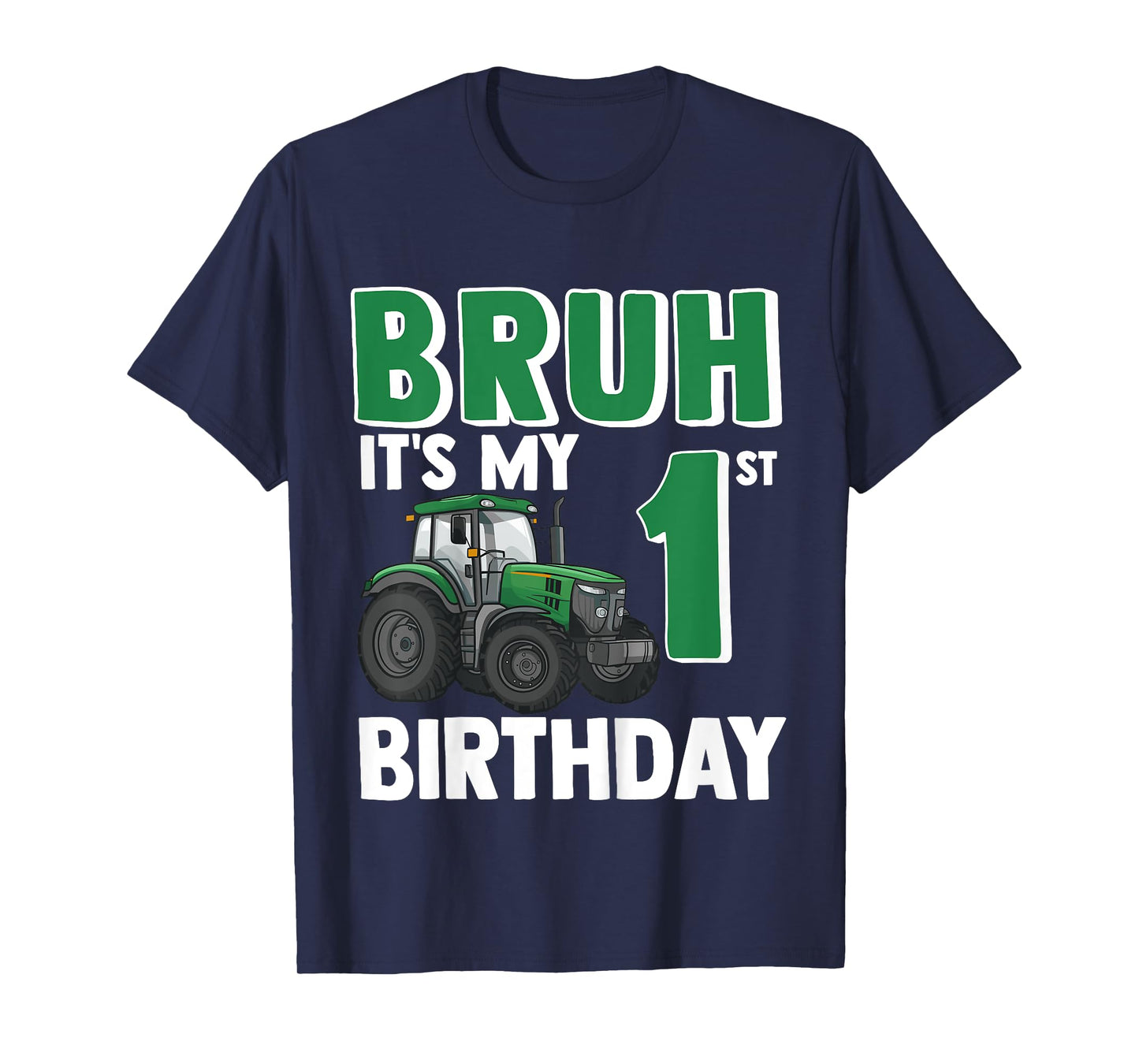 Kids One 1yr 1st Tractor Birthday Boy Boys Farmer Farm 1 Year Old T-Shirt