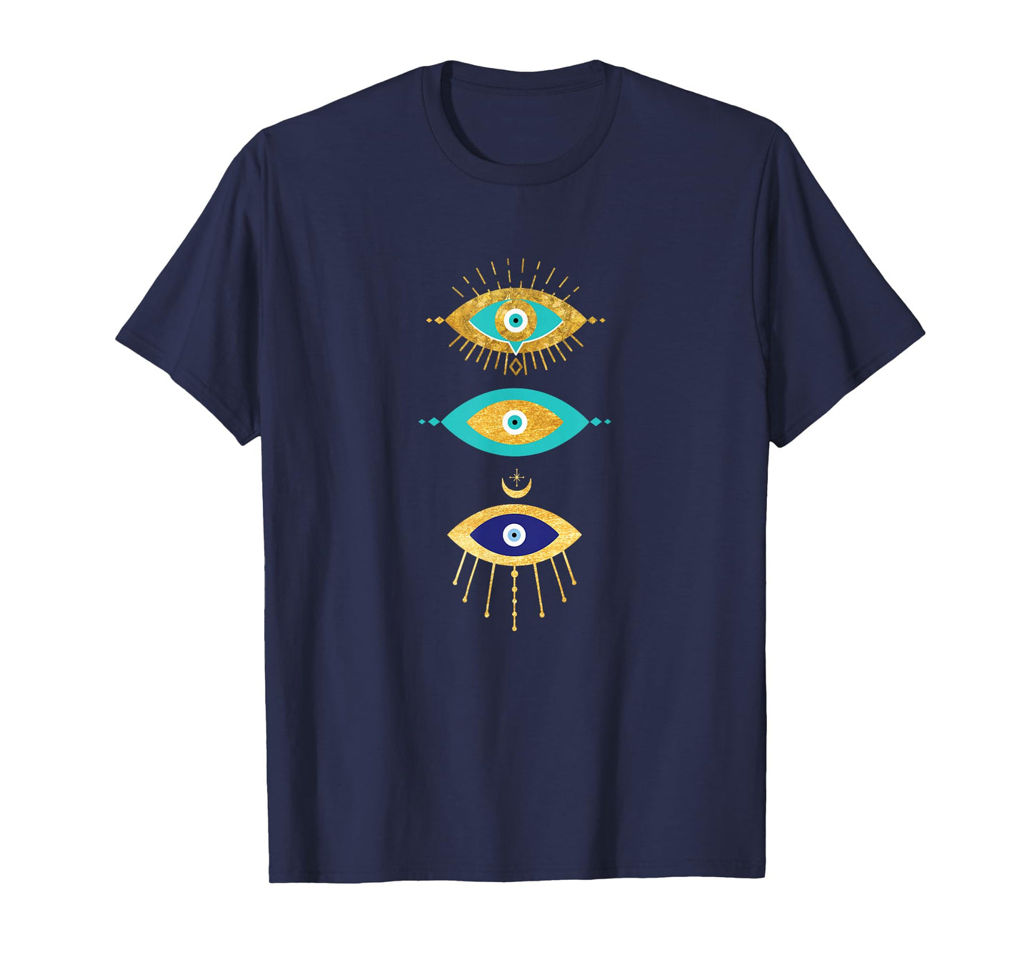 Third Eye All Seeing Spiritual Gift Apparel Evil Eye Curse Protection T-Shirt for Women, Teen Girls & Teens, Black, Short Sleeve, Classic Fit, Small