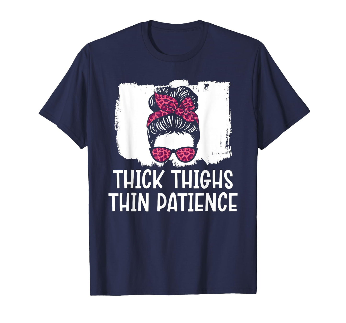 Thick Thighs Thin Patience Gym Fitness Workout Exercise T-Shirt