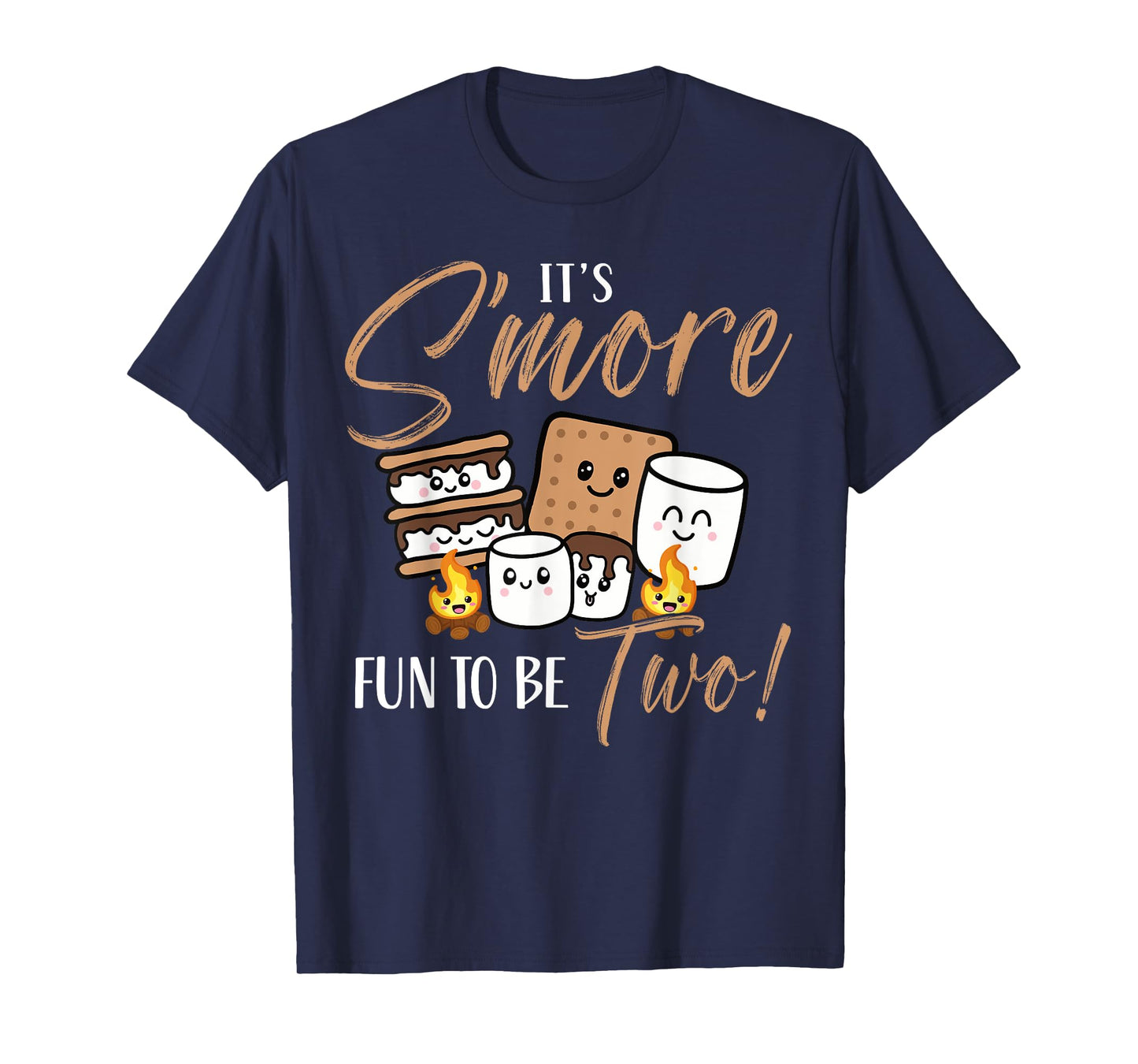 It's S'more Fun To Be Two 2nd Birthday Campfire Marshmallow T-Shirt