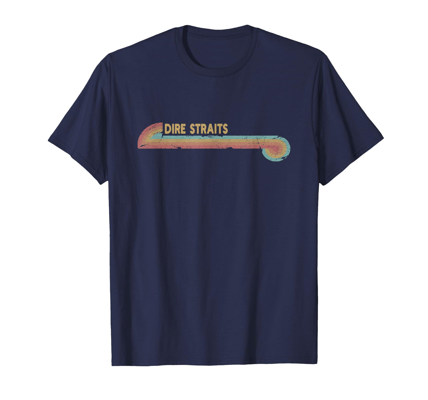 Vintage Retro Line Dire Straits Cassette Stripes Musician T-Shirt