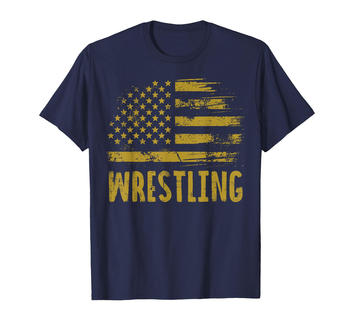 Wrestling USA Flag Wrestler Patriotic Men Boys Kids Women T-Shirt