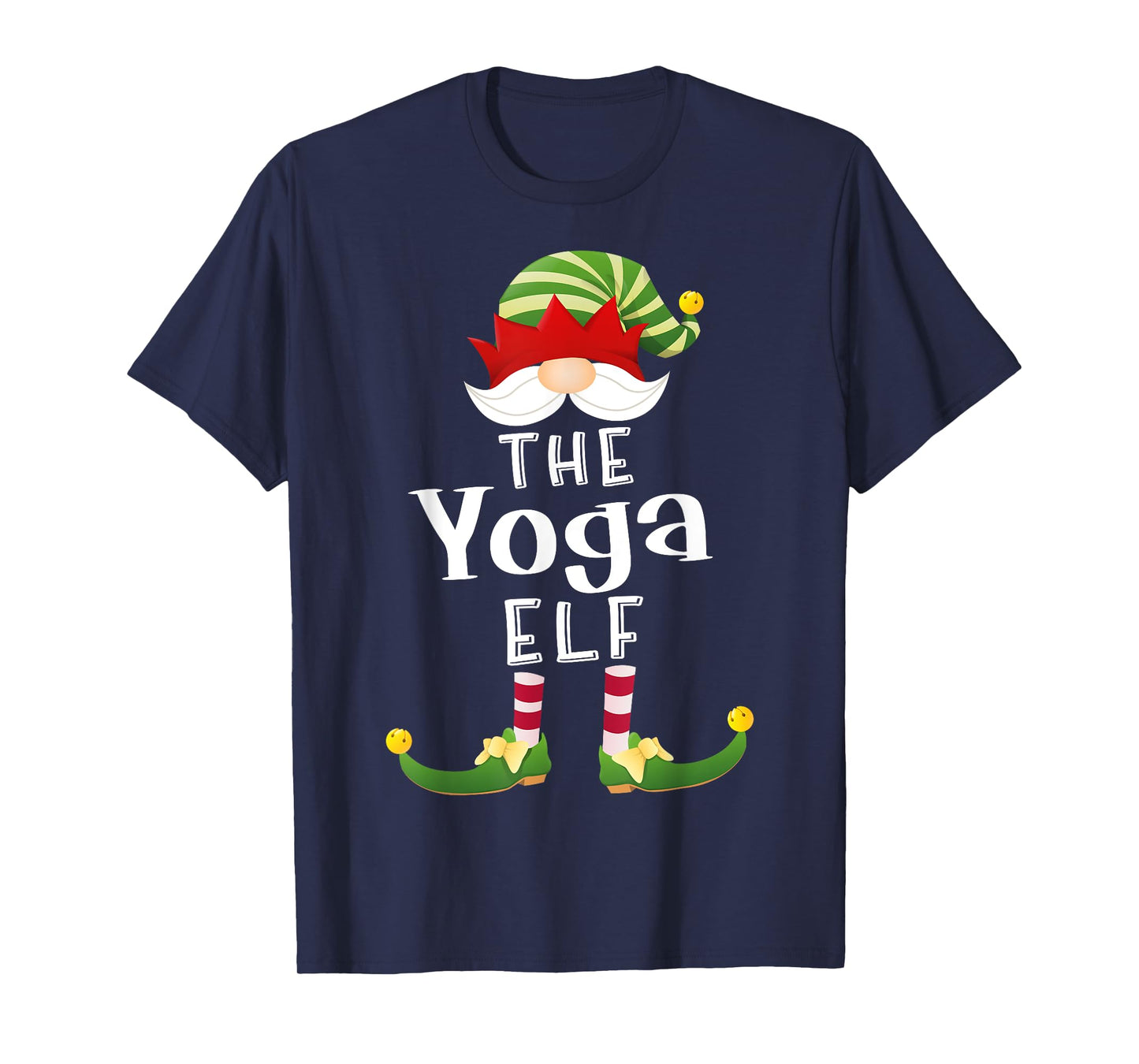 Yoga Elf Group Christmas Funny Pajama Party T-Shirt