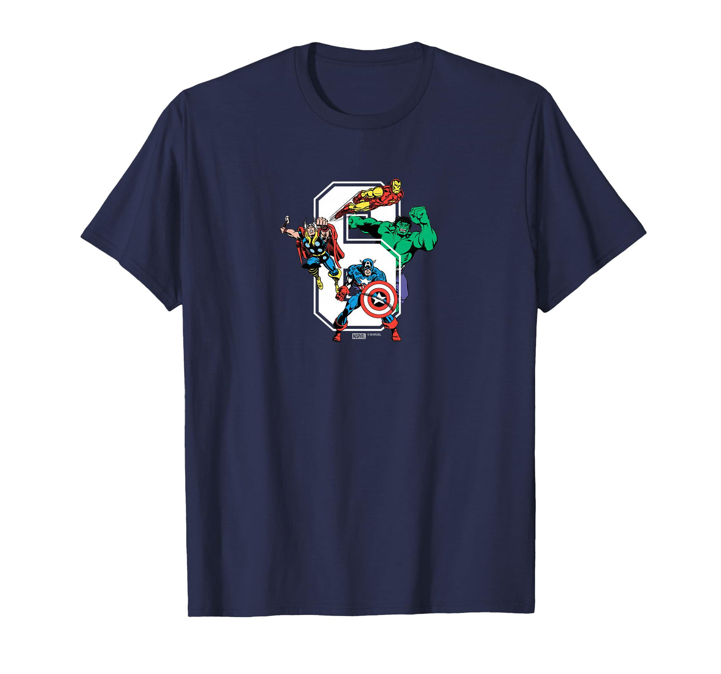 Kids Marvel - Avengers 6th Birthday T-Shirt