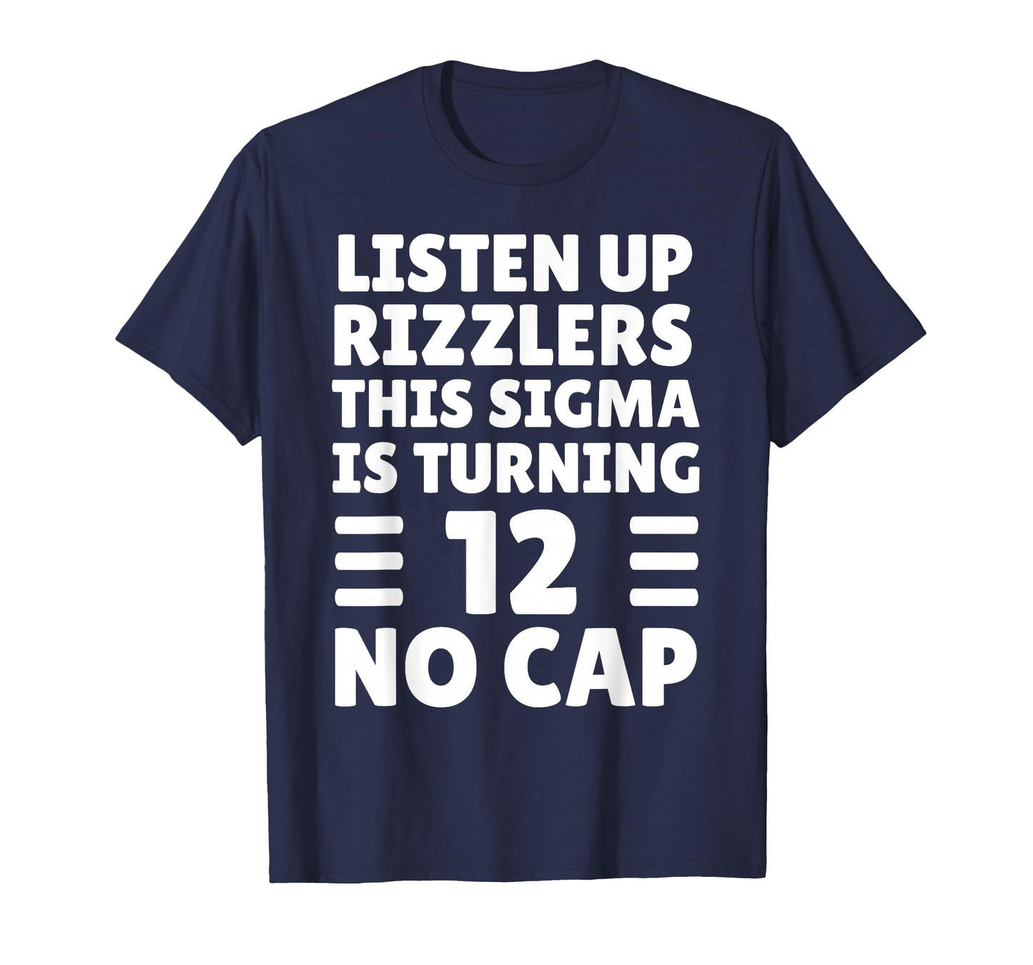 Funny 12 Year Old Birthday Shirt - Rizz, Sigma, Brain Rot T-Shirt