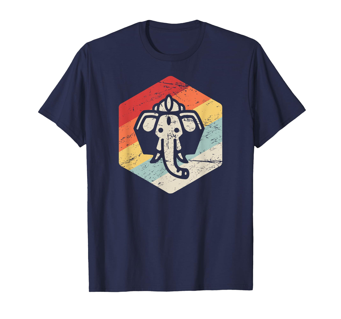 Retro Vintage Ganesha T-Shirt - Yogi India Hindu Mythology T-Shirt