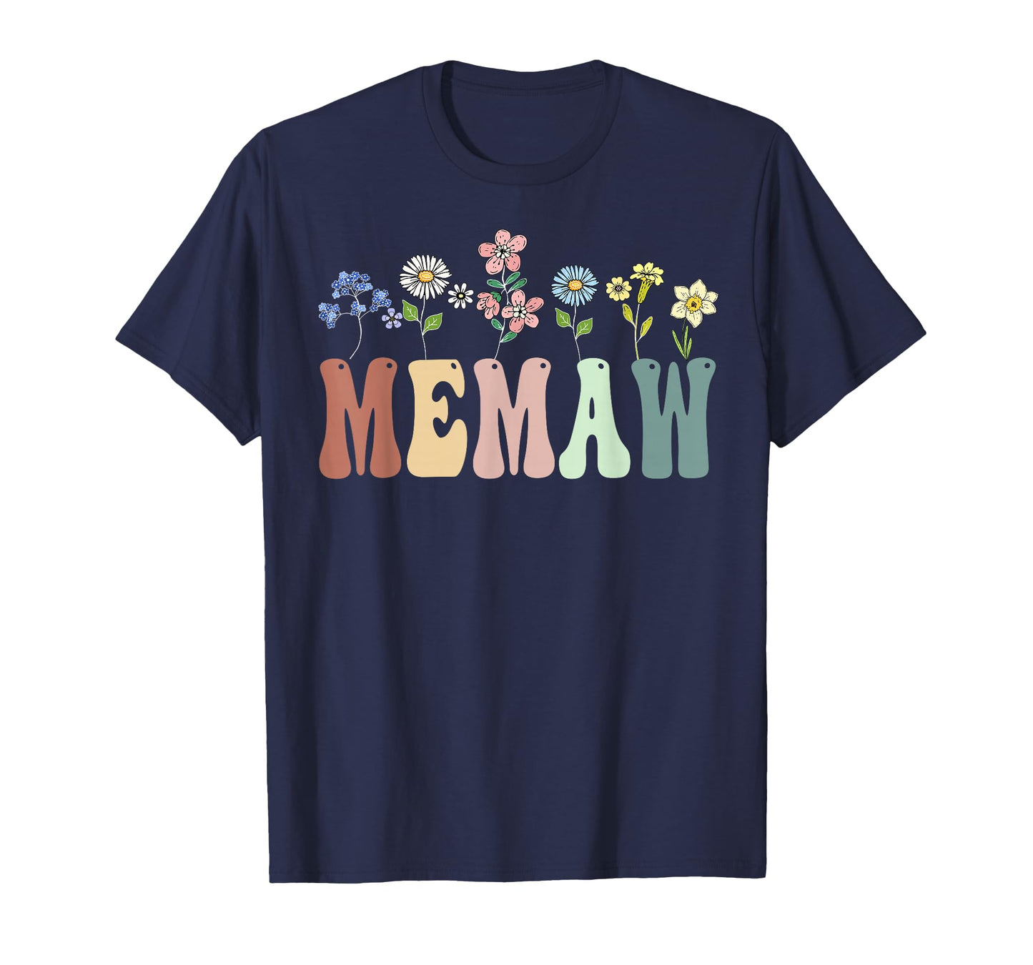 Memaw Gifts Women Wildflower Floral Design Memaw T-Shirt