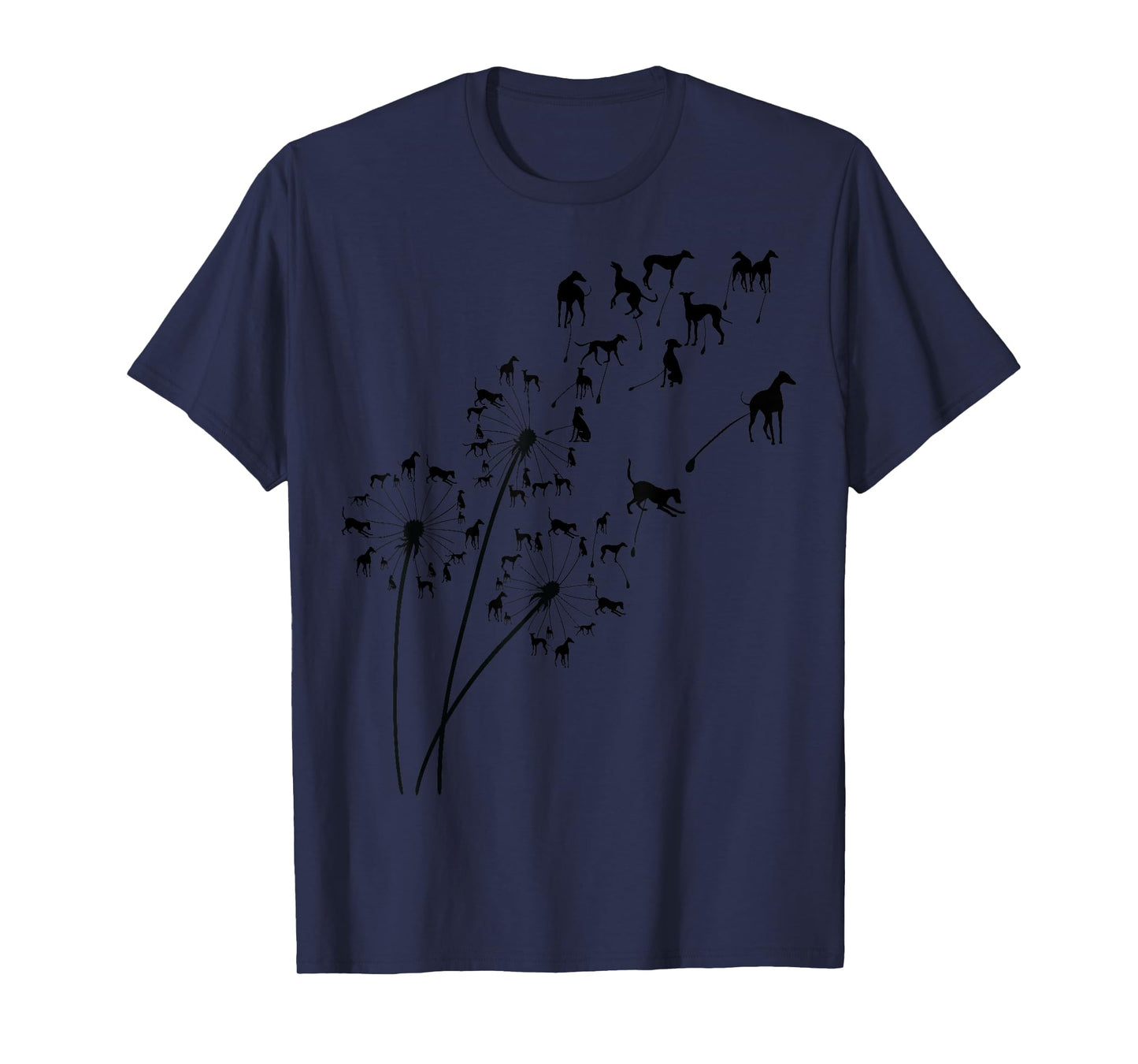 Dandelion Greyhound Flower, Floral Greyhound Tree T-Shirt