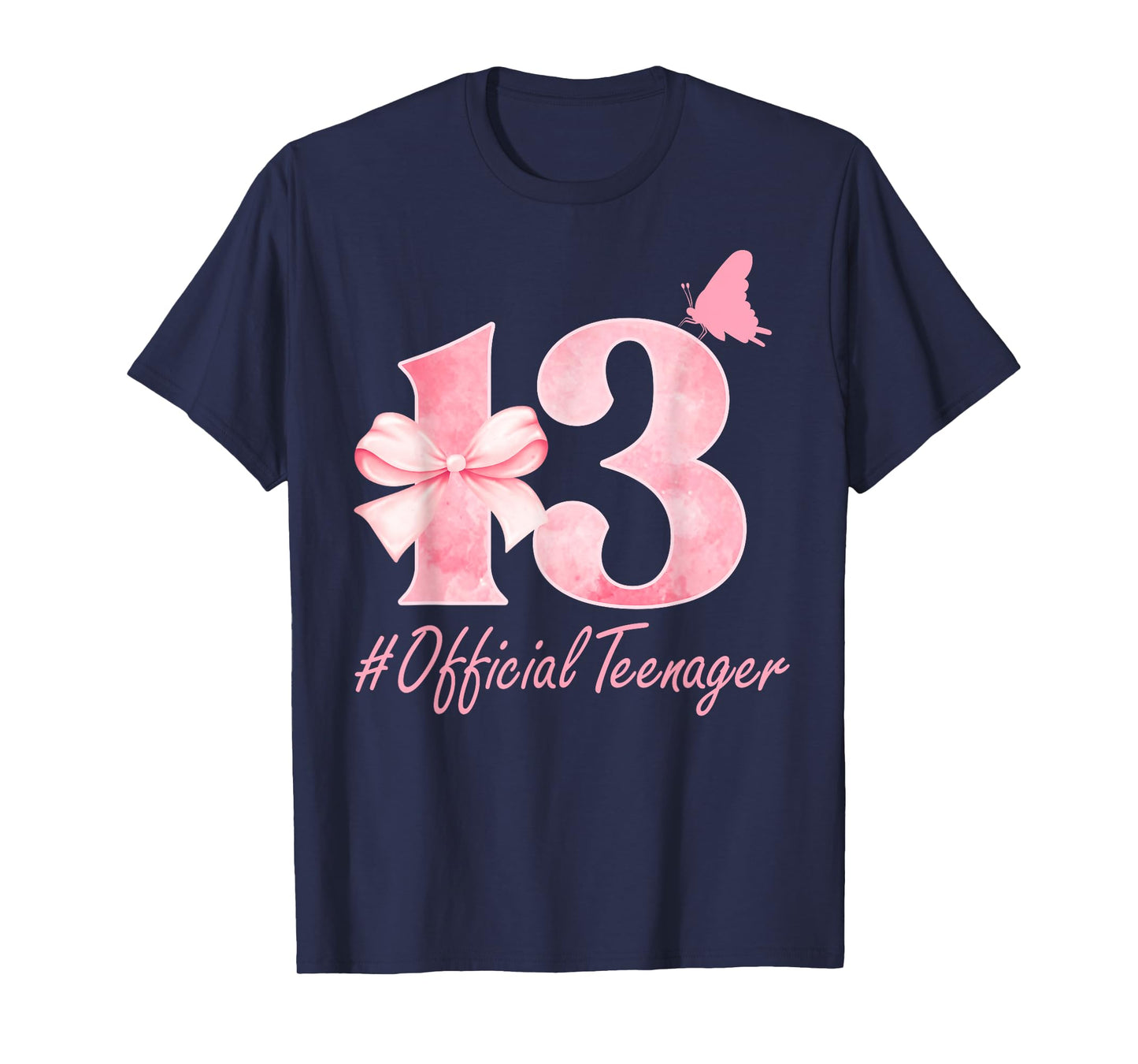 13th Birthday Coquette Bow Pink 13 Year Old Birthday Girl T-Shirt