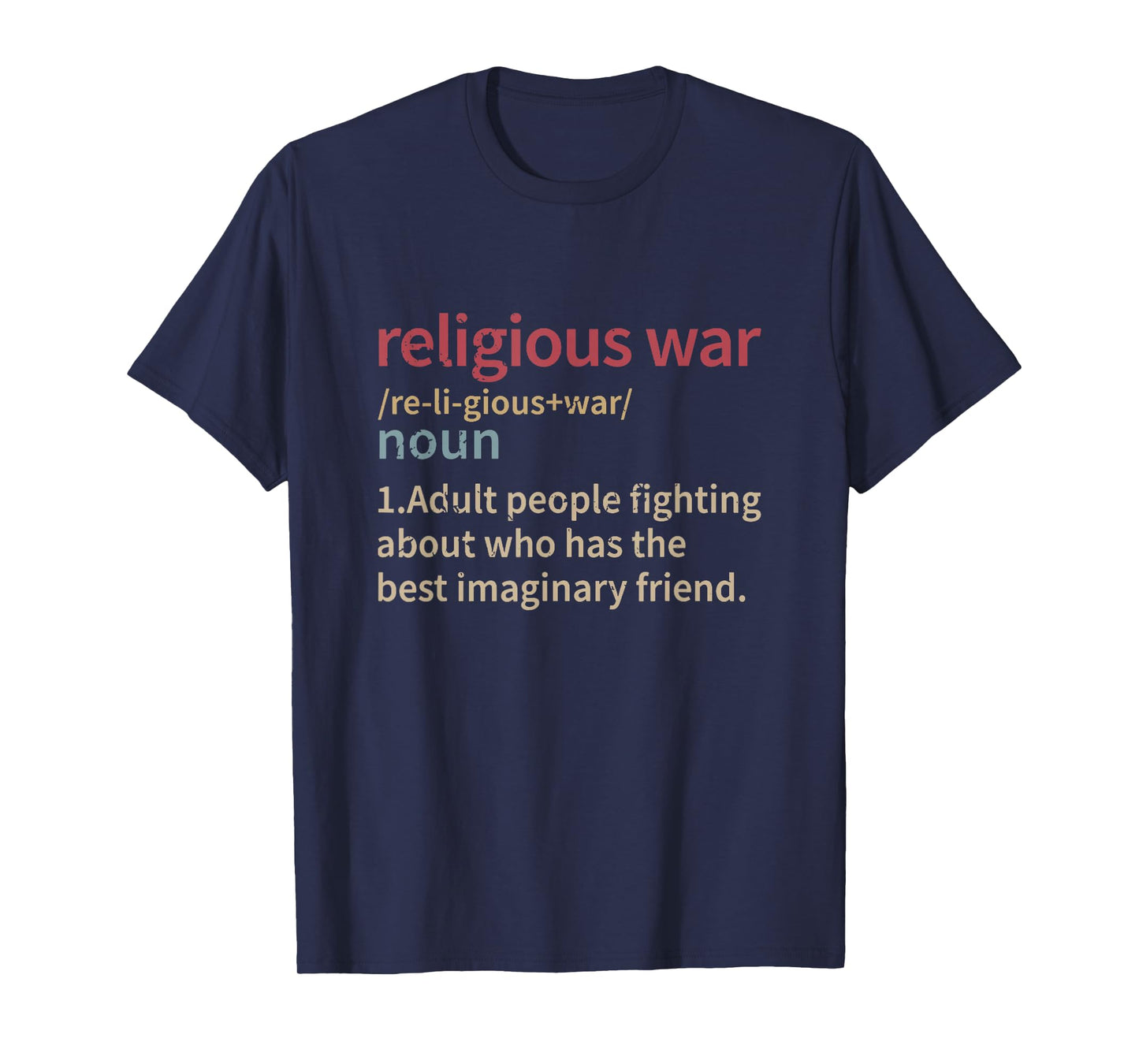 Vintage Religious War Definition Anti-religious Activist T-Shirt