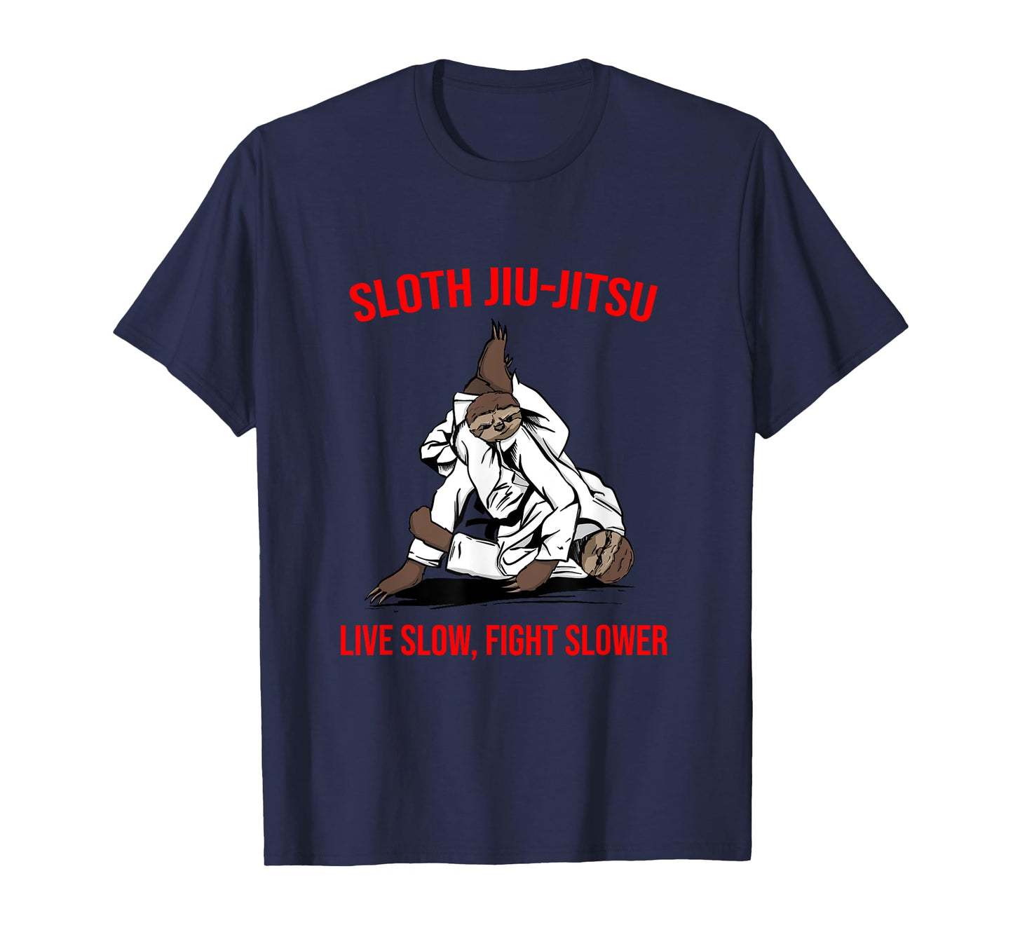 Jiu Jitsu Fighting Sloth Brazilian BJJ Training T-Shirt