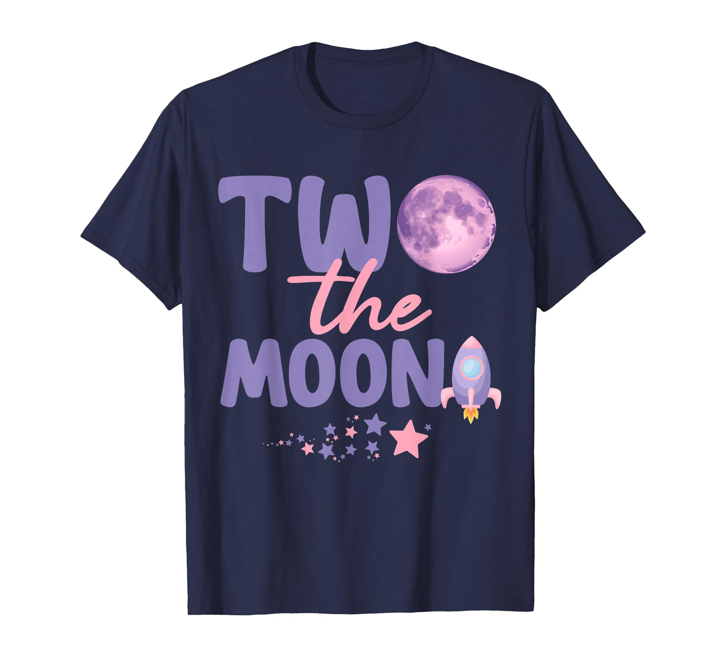 Two The Moon Birthday Outfit Girl 2 Year Old 2nd Birthday T-Shirt