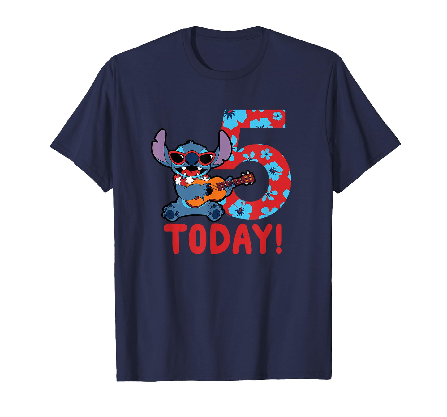 Disney Lilo & Stitch Tropical Birthday 5 Years Old Today T-Shirt