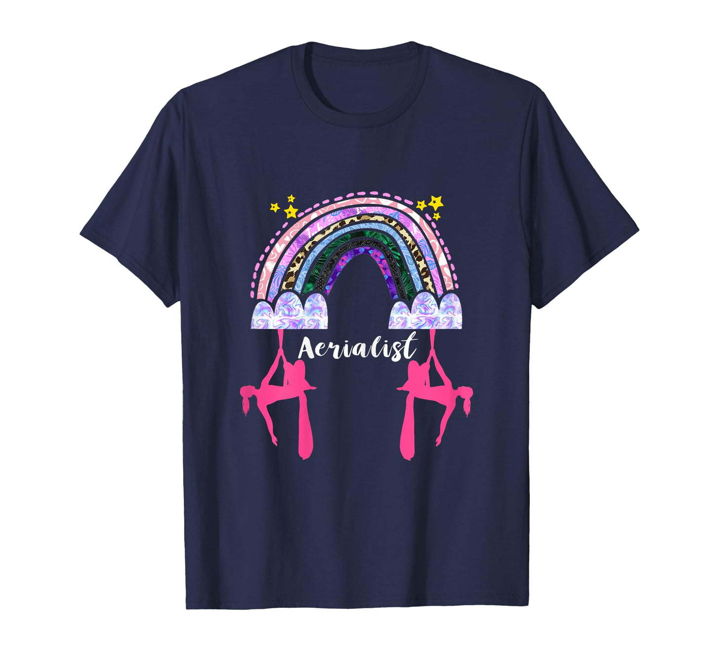 Hanging Aerialist Rainbow Aerial Silk Aerial Hoop Aerial T-Shirt