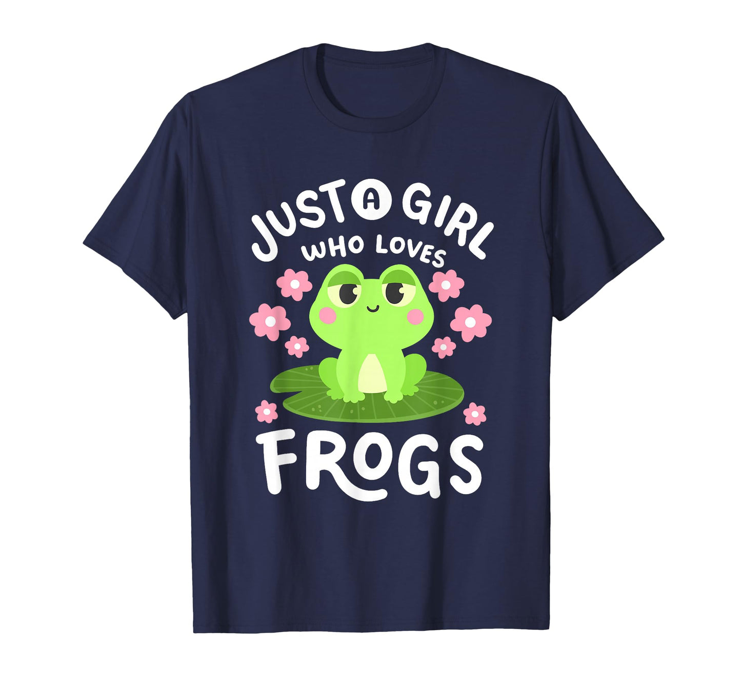 A Girl Who Loves Frogs Kawaii Frog Lovers Women Girls Kids T-Shirt