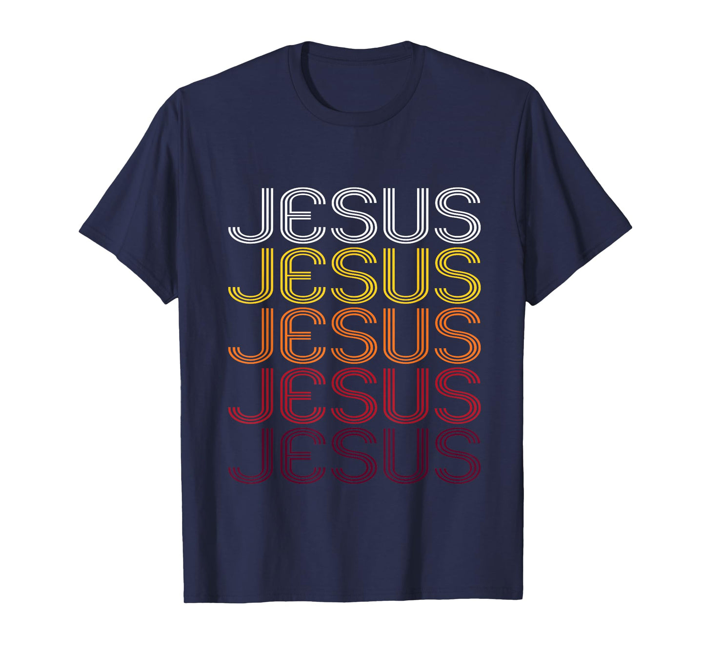 Jesus Retro Wordmark Pattern - Vintage Style T-shirt
