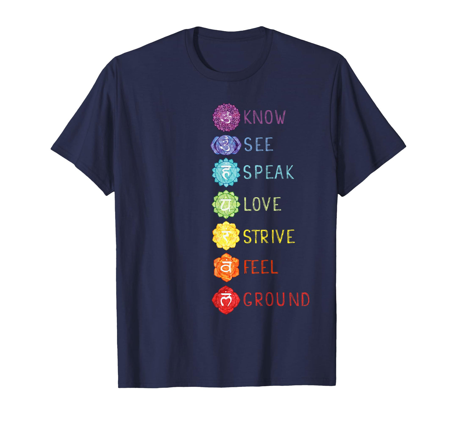 7 Seven Chakras Yoga T Shirt T-Shirt