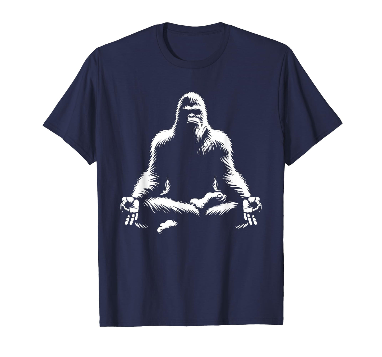 Bigfoot Yoga Pose Sasquatch Meditation T-Shirt
