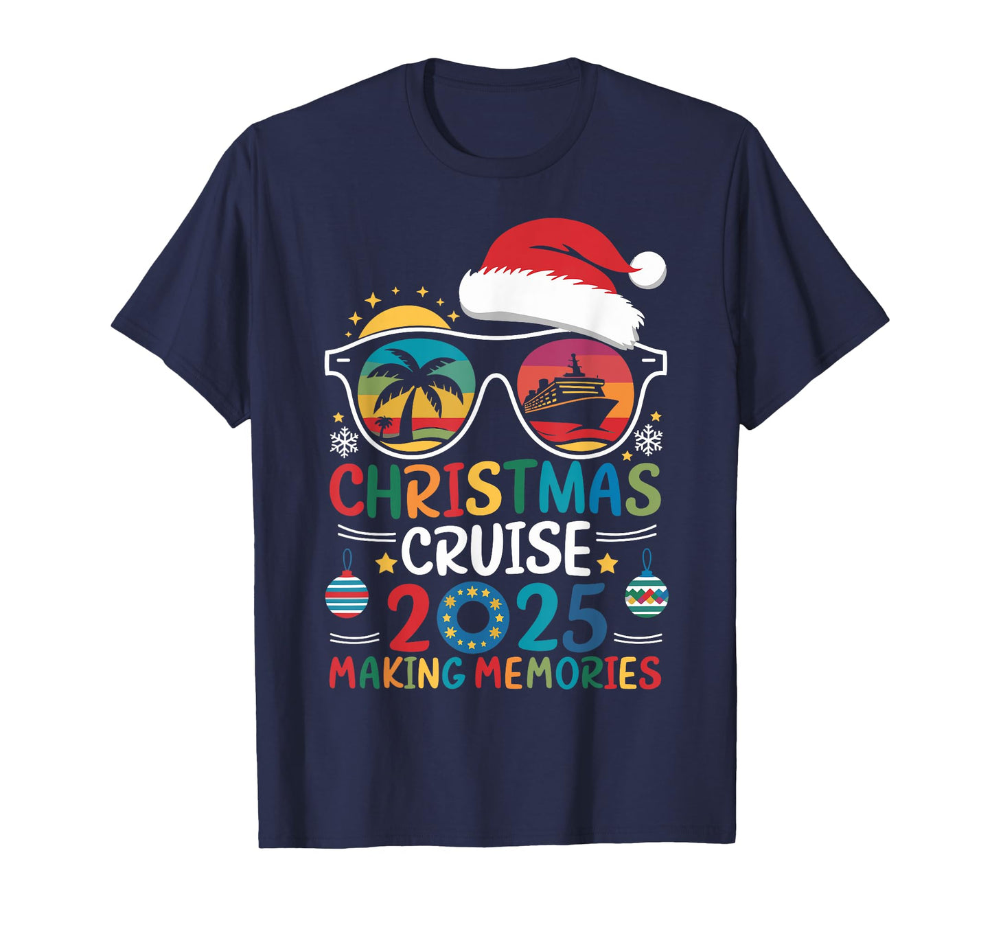 Christmas Cruise 2025 Men Women Kids Family Cruise Matching T-Shirt