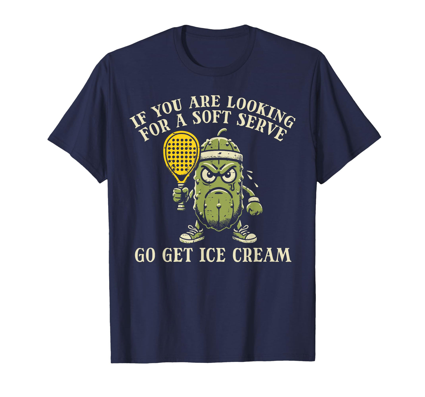 Want Soft Serve Ice Cream Pickle Ball Pickleball Women Men T-Shirt